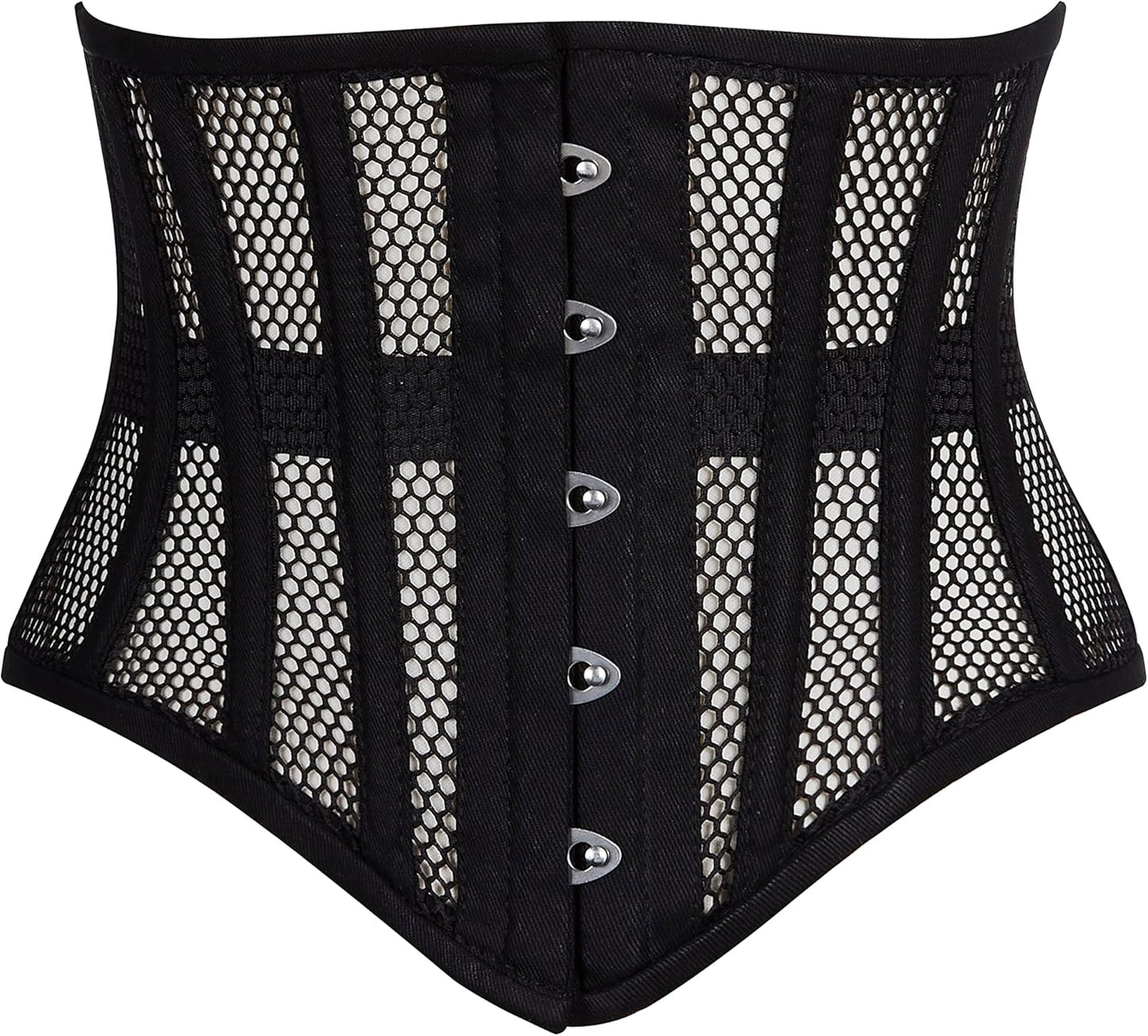 Heavy Duty Underbust Steel Boned Waist Trainer Cincnher Womens Waspie Mesh Corset