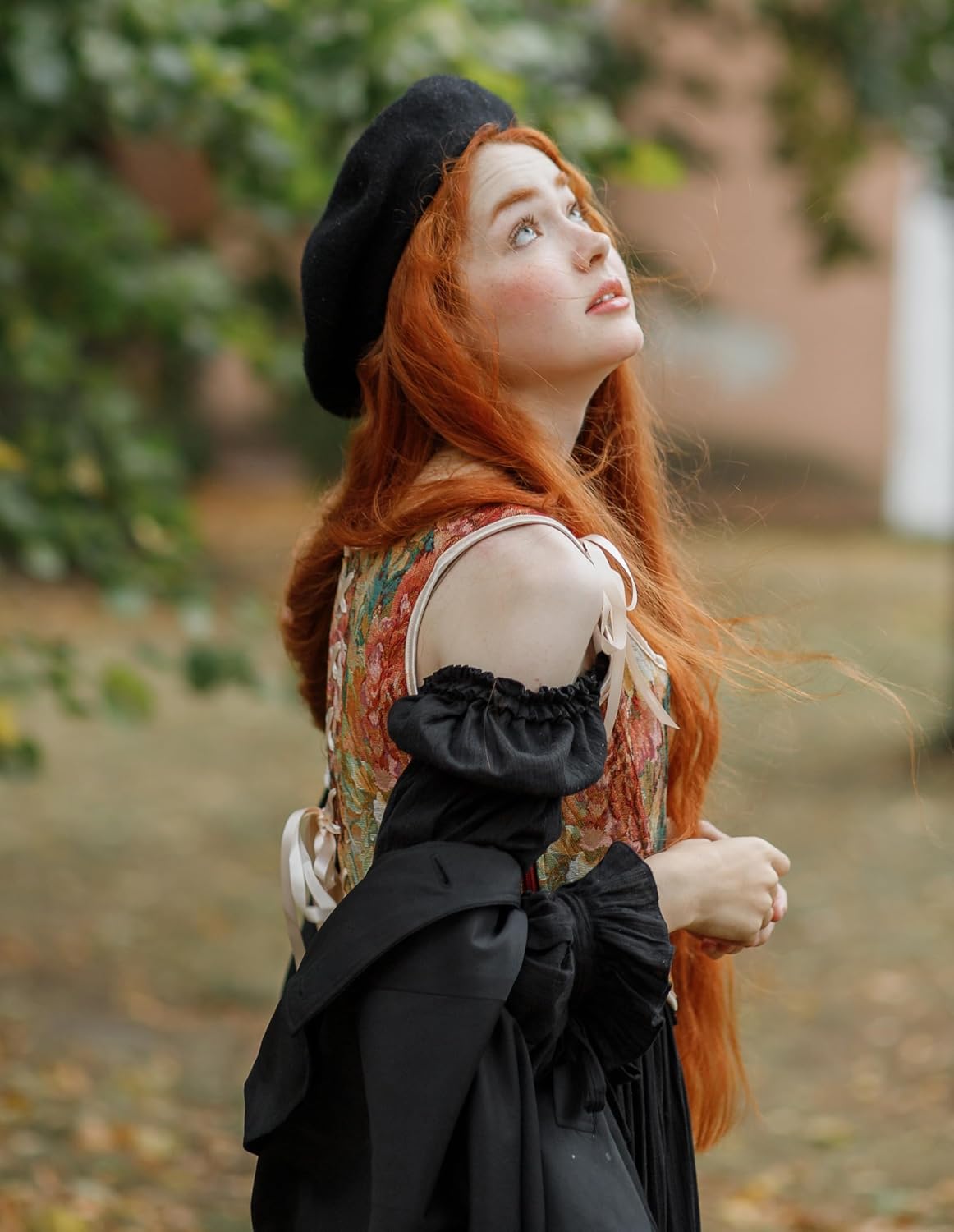 Scarlet Darkness Corset Tops for Women Renaissance Floral Overbust Boned Bustier Bodice