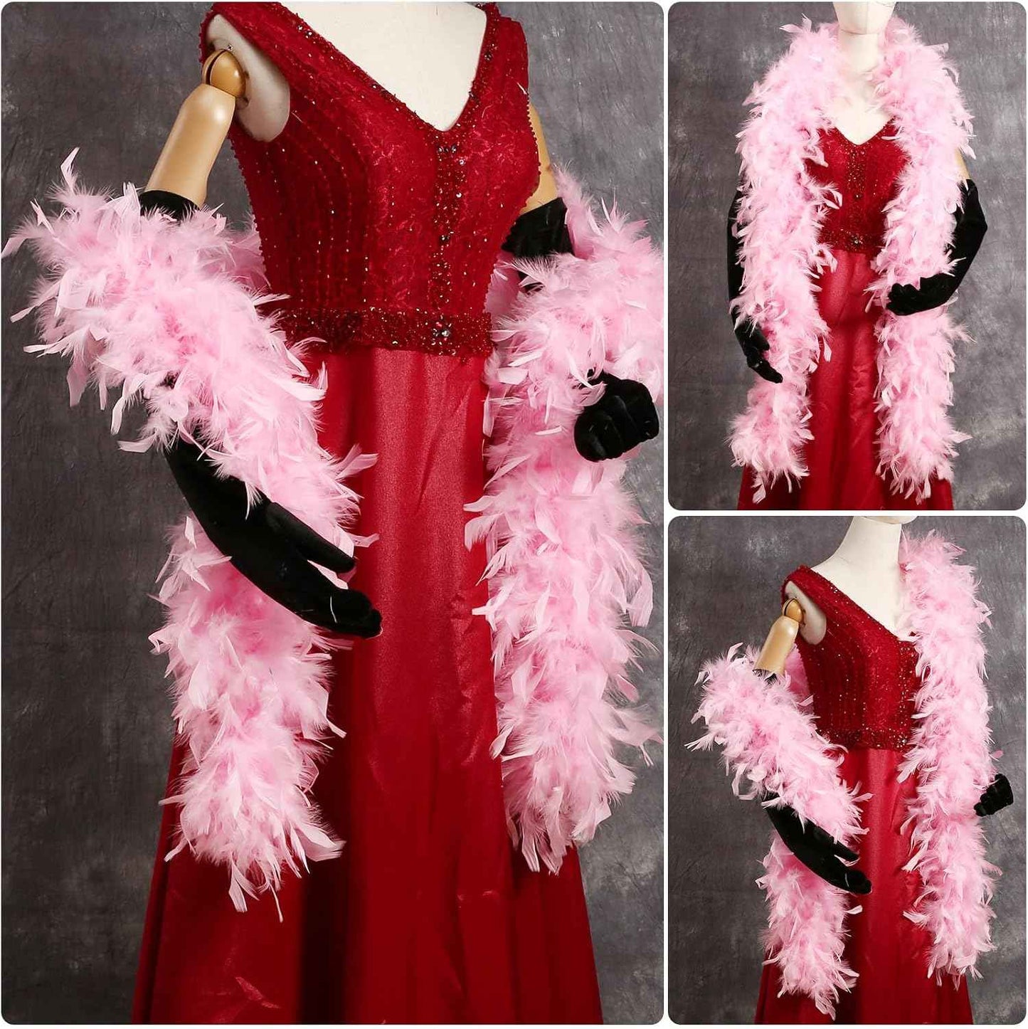 THARAHT 19 Color- 40/60/100g 2Yard Chandelle Feather Boa Dancing Wedding Party Halloween Costume Decoration Feathers boa