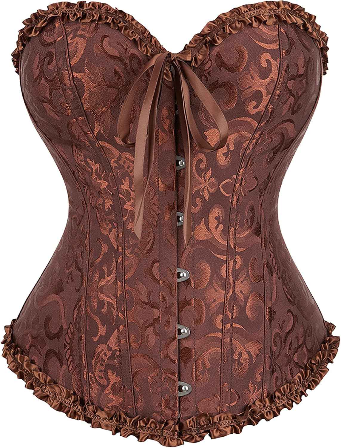 Alivila.Y Fashion Womens Lace Up Corset Top Overbust Body Shaper Bustier Corsets for Women