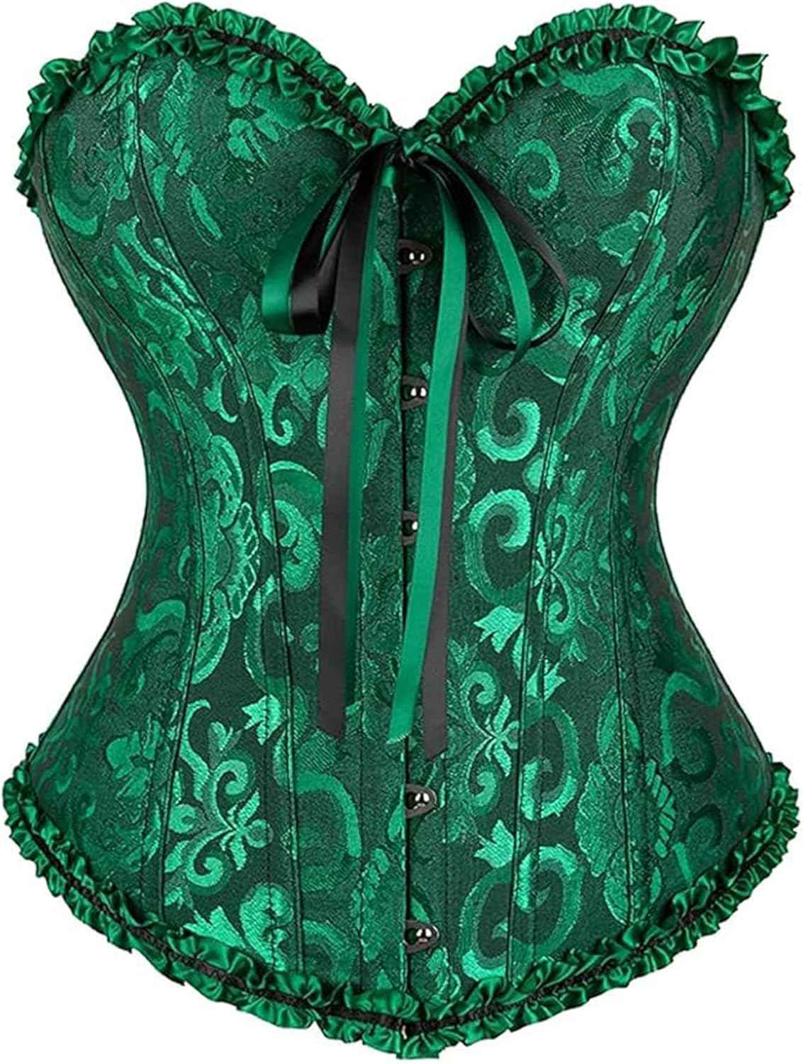 Alivila.Y Fashion Womens Lace Up Corset Top Overbust Body Shaper Bustier Corsets for Women
