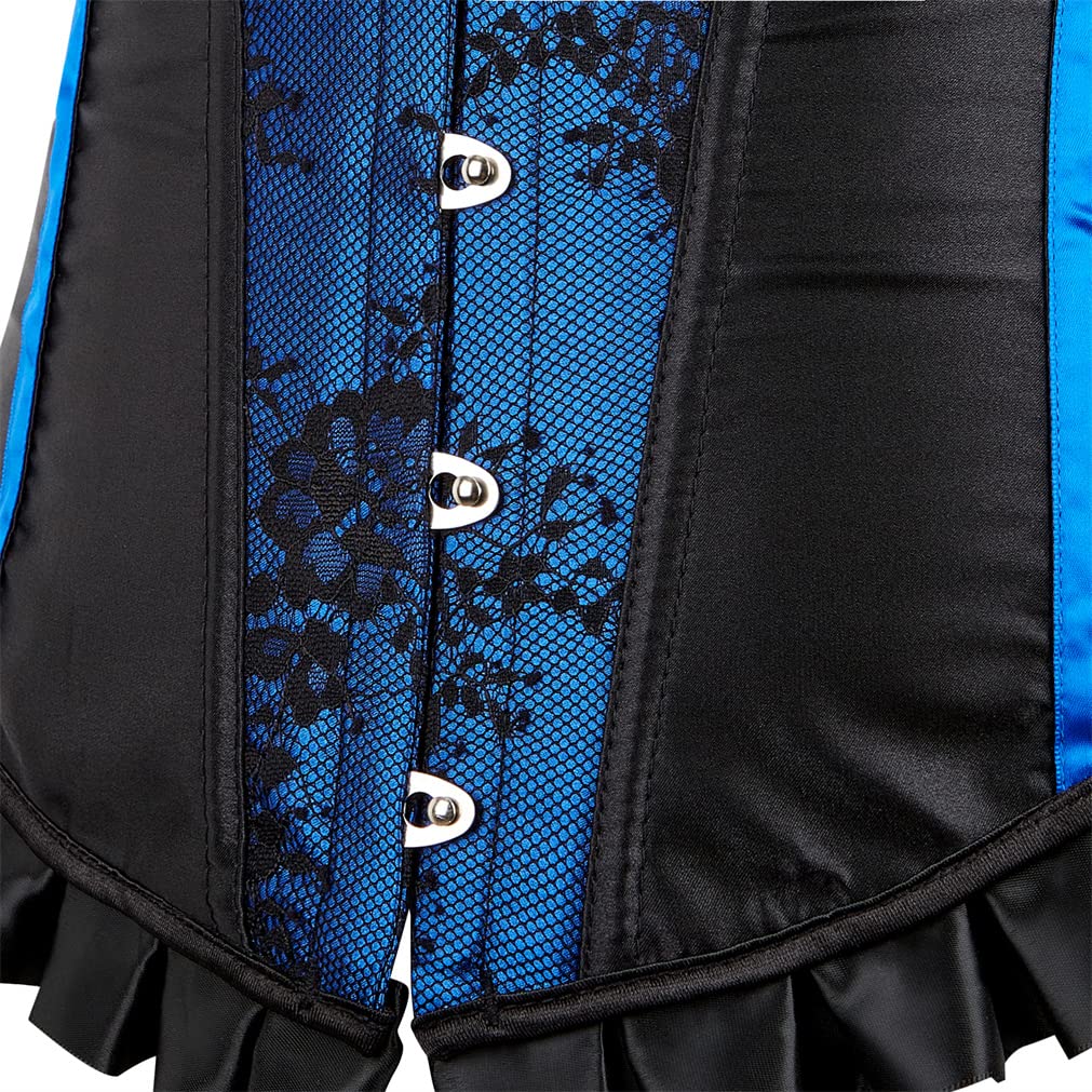 Grebrafan Womens Corsets Floral Lace Overlay Corset Bustier Top