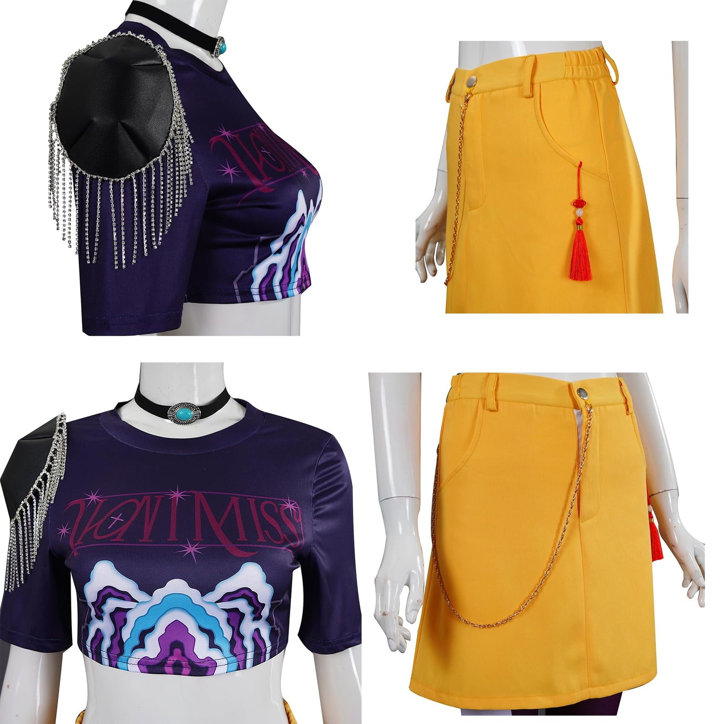 Girls Pop Singer Costume Halloween Party Cosplay Full Set Stage Performance Outfits