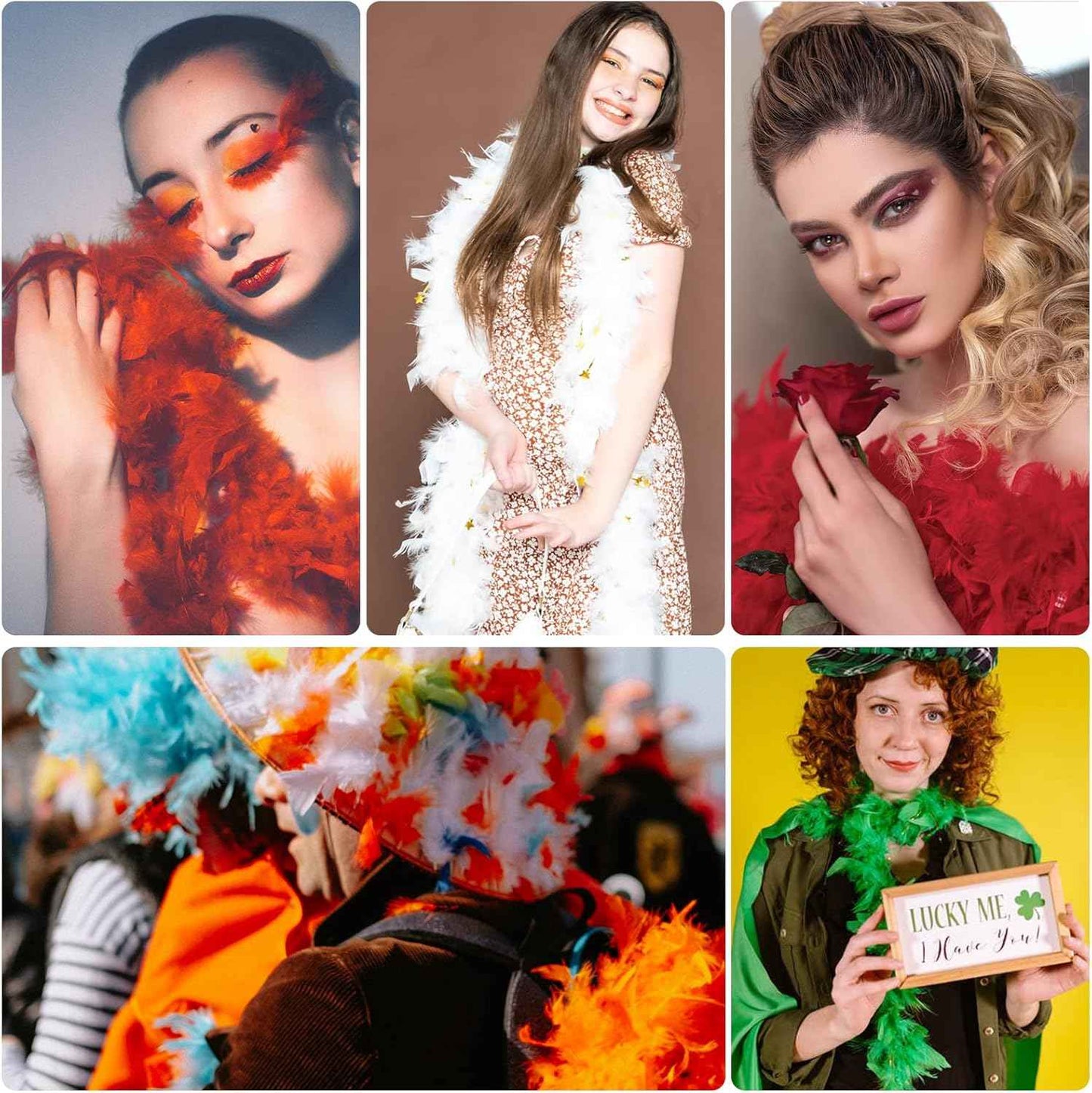 THARAHT 19 Color- 40/60/100g 2Yard Chandelle Feather Boa Dancing Wedding Party Halloween Costume Decoration Feathers boa