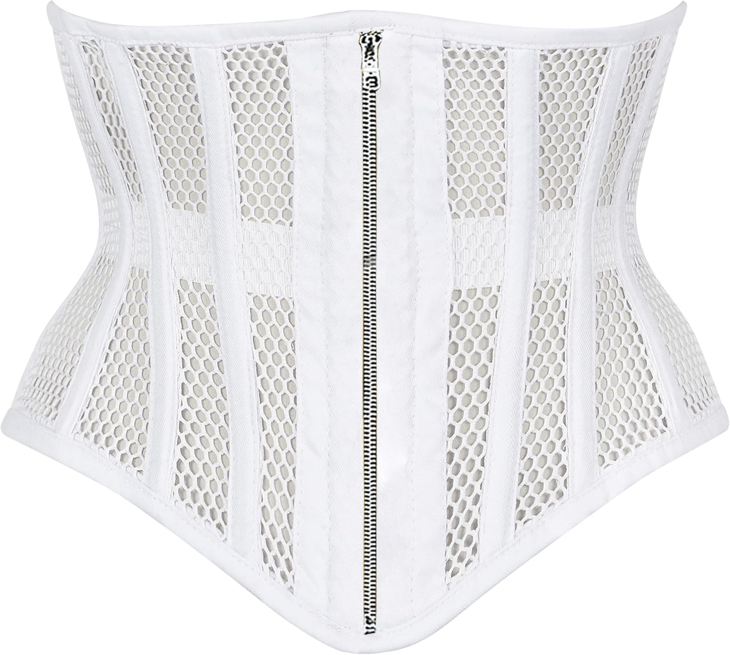 Heavy Duty Underbust Steel Boned Waist Trainer Cincnher Womens Waspie Mesh Corset