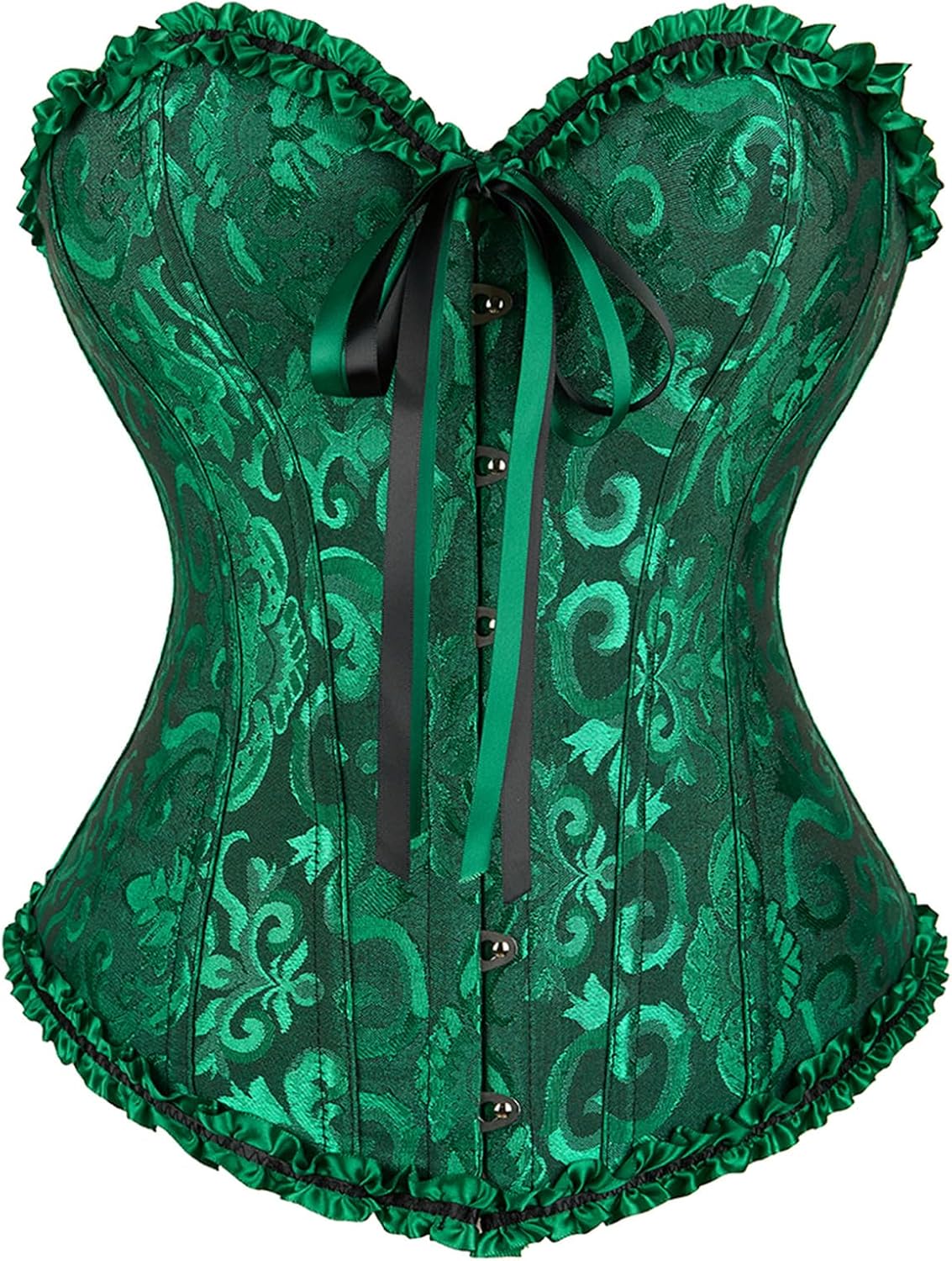 Zhitunemi Black Corset Top for Women Pirate Corsets Shapewear Steampunk Corset Overbust