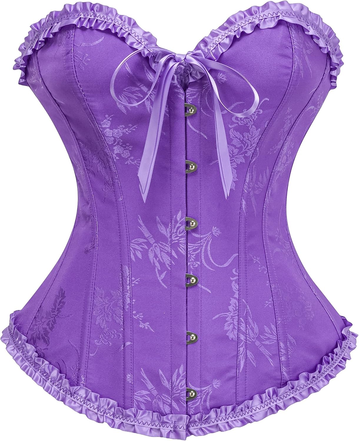 SZIVYSHI Corset Tops for Women, Bustier Shapewear Lingerie, Lace Waist Push Up Bodysuit