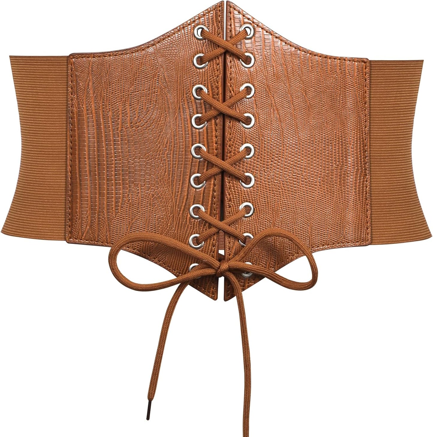 JASGOOD Women’s Elastic Costume Waist Belt Lace-up Tied Waspie Corset Belts for Women