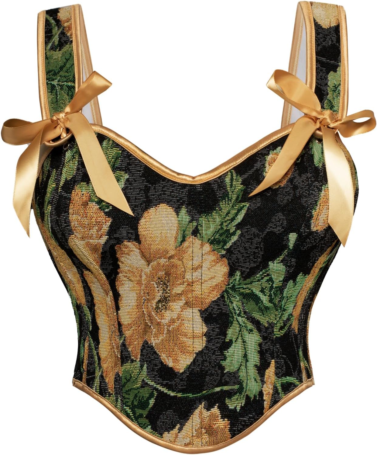 Scarlet Darkness Corset Tops for Women Sweetheart Neckline Floral Corset with Zipper Size 6-18