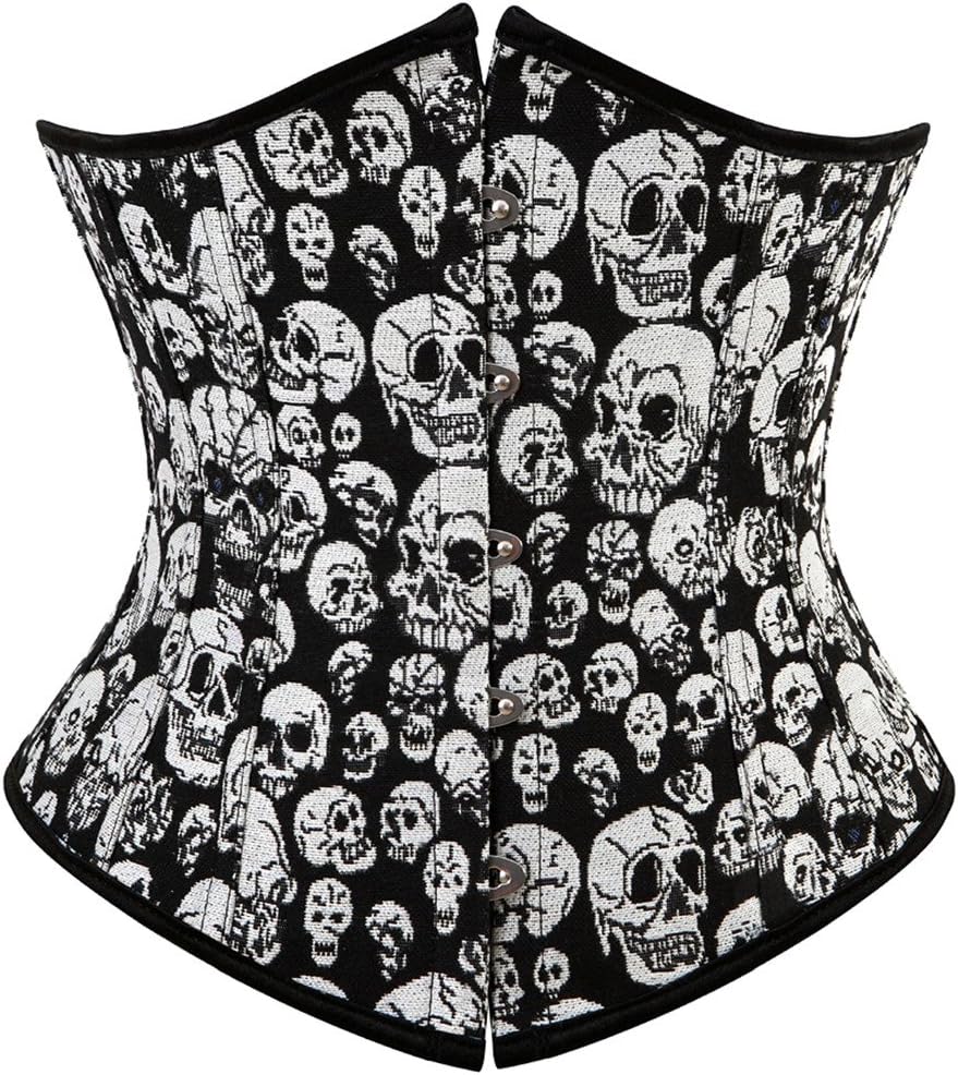 Kranchungel Underbust Corsets for Women Black Corset Top Waist Trainer Fashion Bustier Plus Size Corset