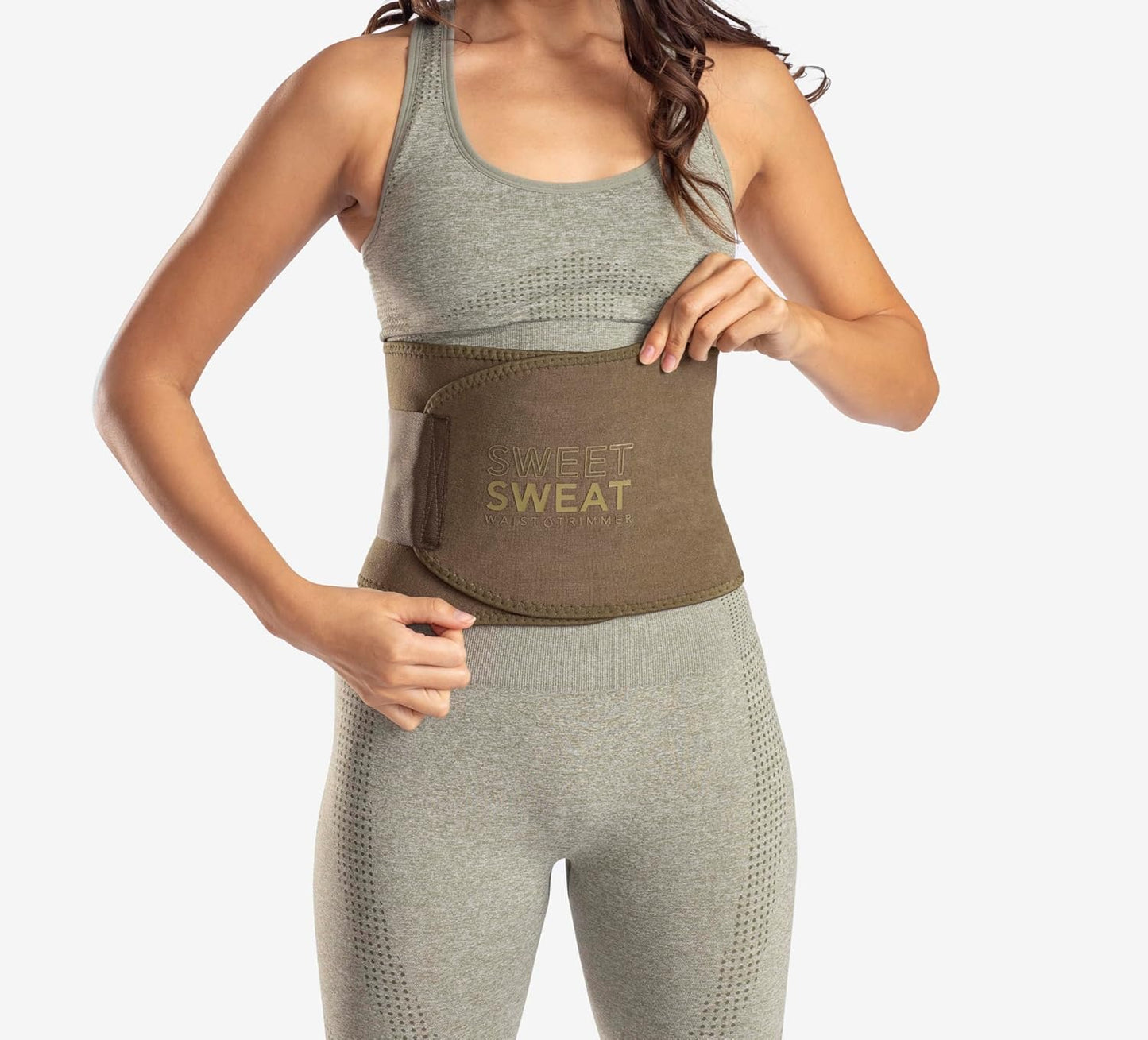 Sports Research® Sweet Sweat Waist Trimmer - Premium Sweat Enhancing Fitness Belt for Women & Men - 5 Adjustable Sizes