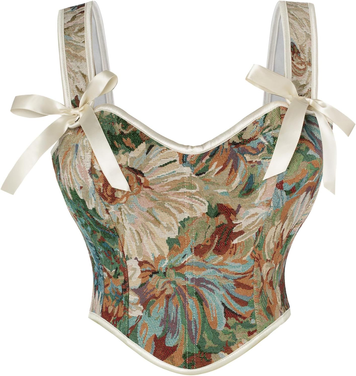 Scarlet Darkness Corset Tops for Women Sweetheart Neckline Floral Corset with Zipper Size 6-18