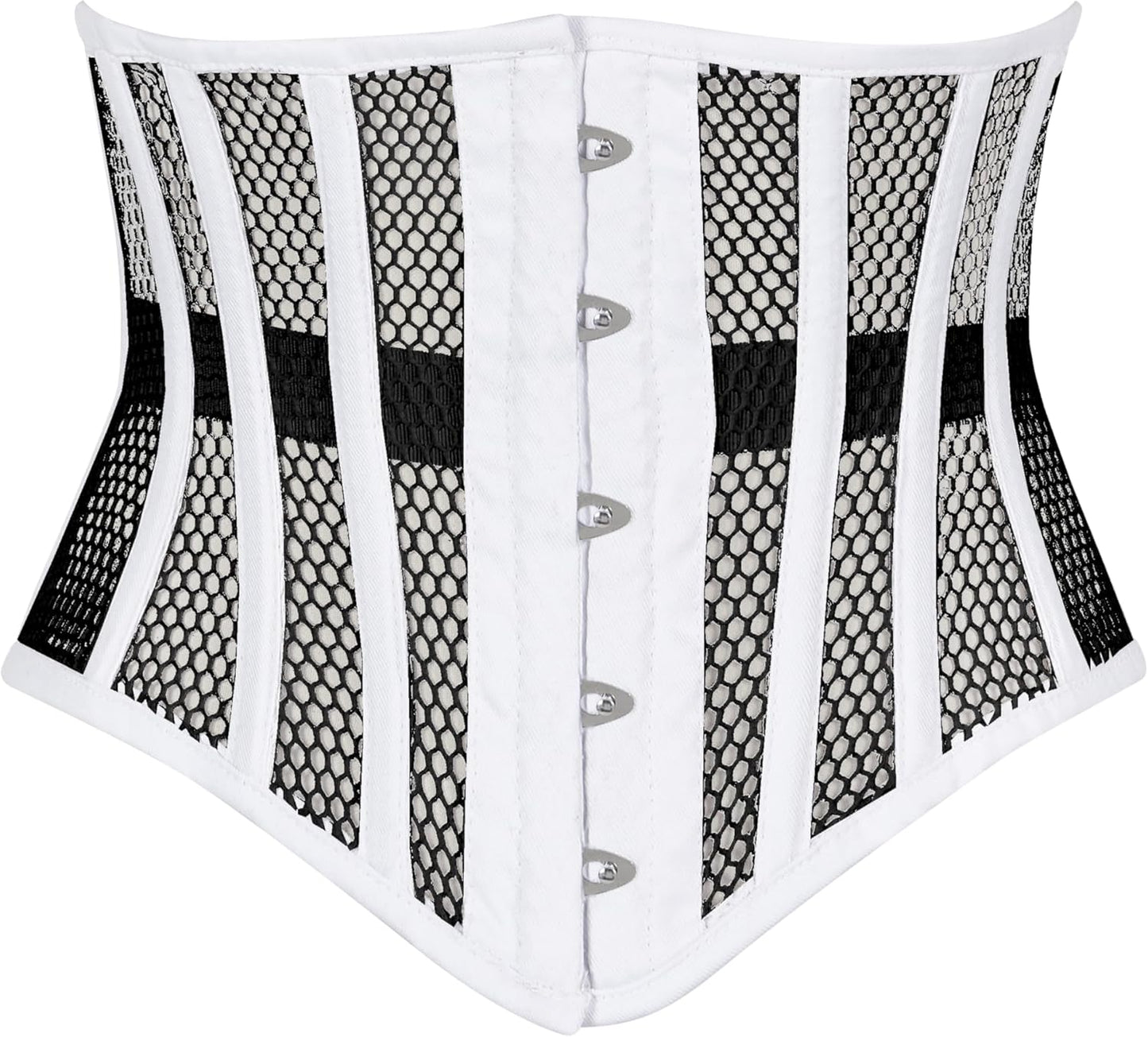 Heavy Duty Underbust Steel Boned Waist Trainer Cincnher Womens Waspie Mesh Corset