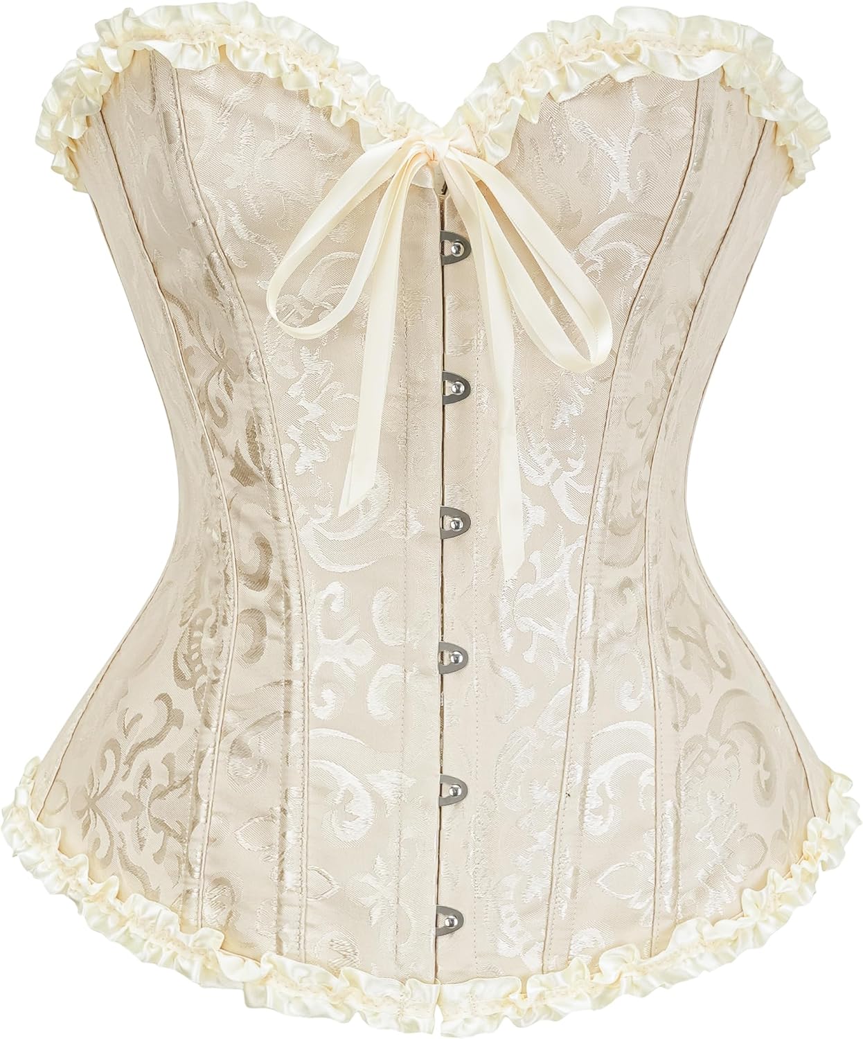 SZIVYSHI Corset Tops for Women, Bustier Shapewear Lingerie, Lace Waist Push Up Bodysuit