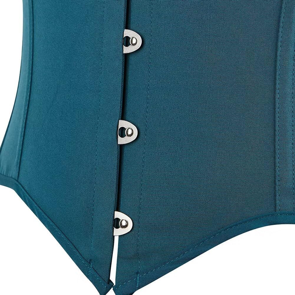 Jutrisujo Underbust Corset Top Bustier Women Lace up Boned Gothic Waist Trainer Fashion Plus Size