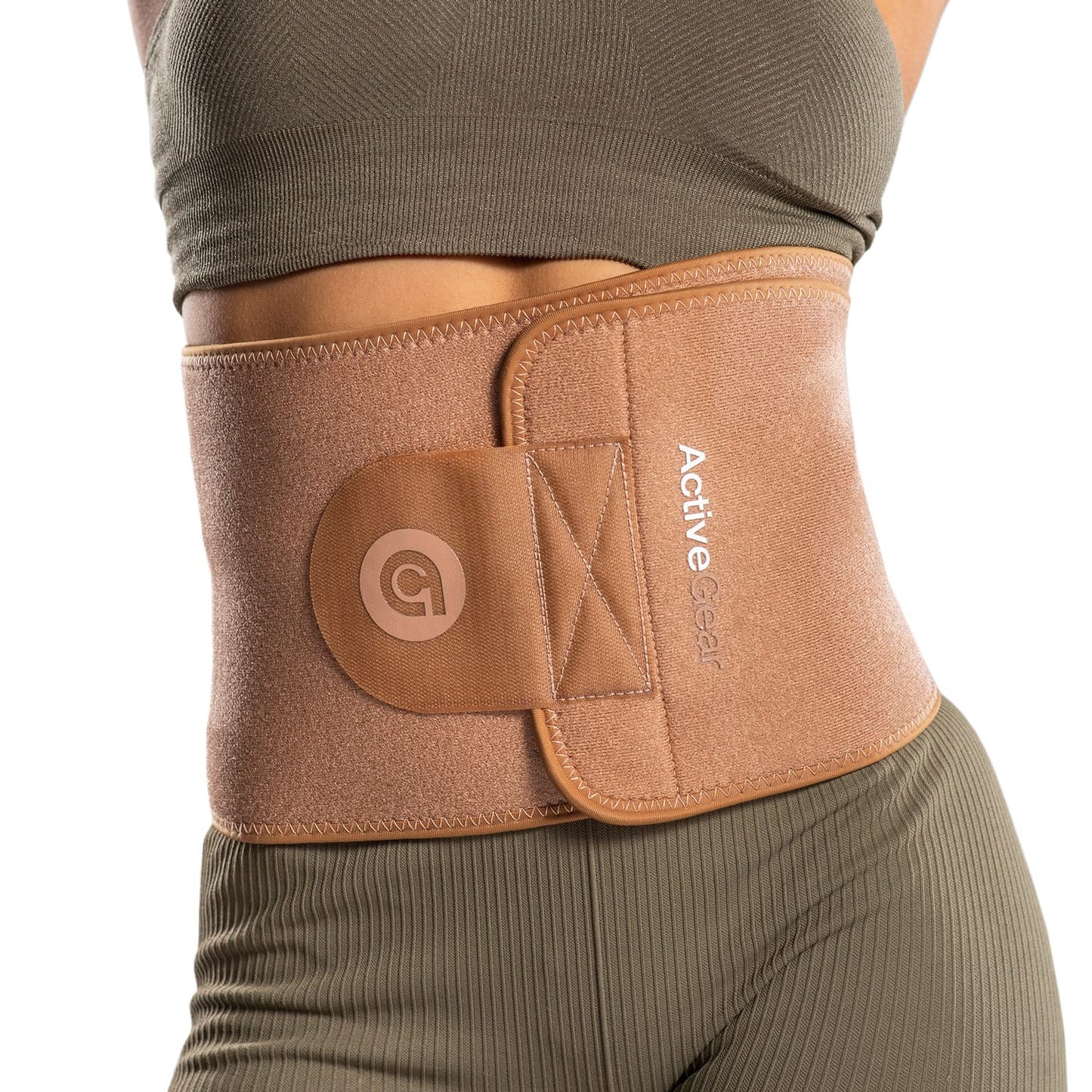 ActiveGear Premium Waist Trimmer & Trainer Belt for Men and Women - Sweat-Enhancing Slimming Wrap for Stomach, Adjustable Fit
