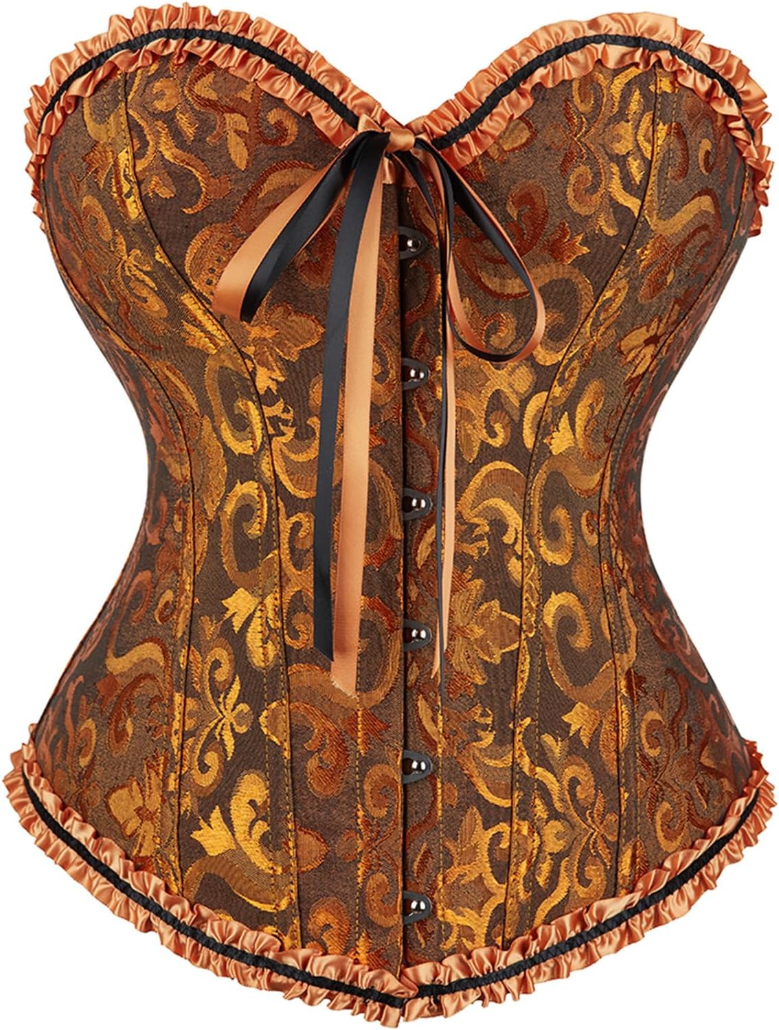 Zhitunemi Black Corset Top for Women Pirate Corsets Shapewear Steampunk Corset Overbust