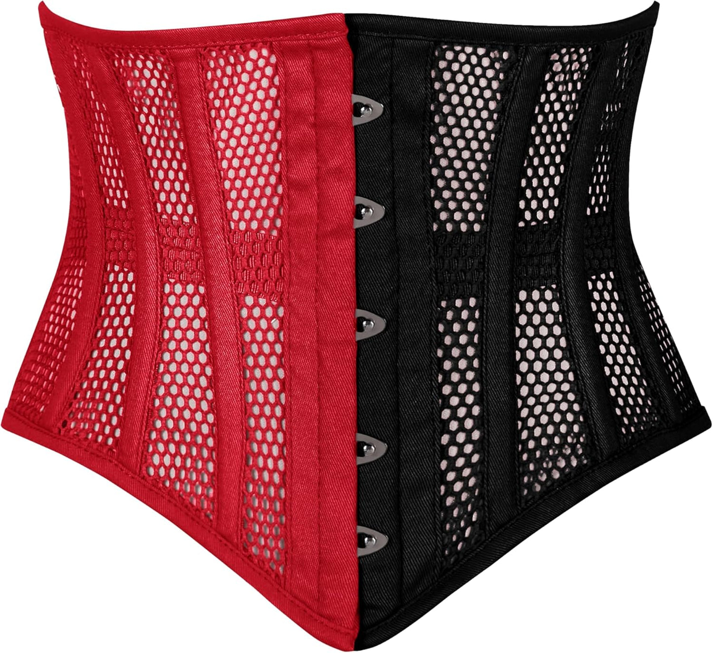 Heavy Duty Underbust Steel Boned Waist Trainer Cincnher Womens Waspie Mesh Corset