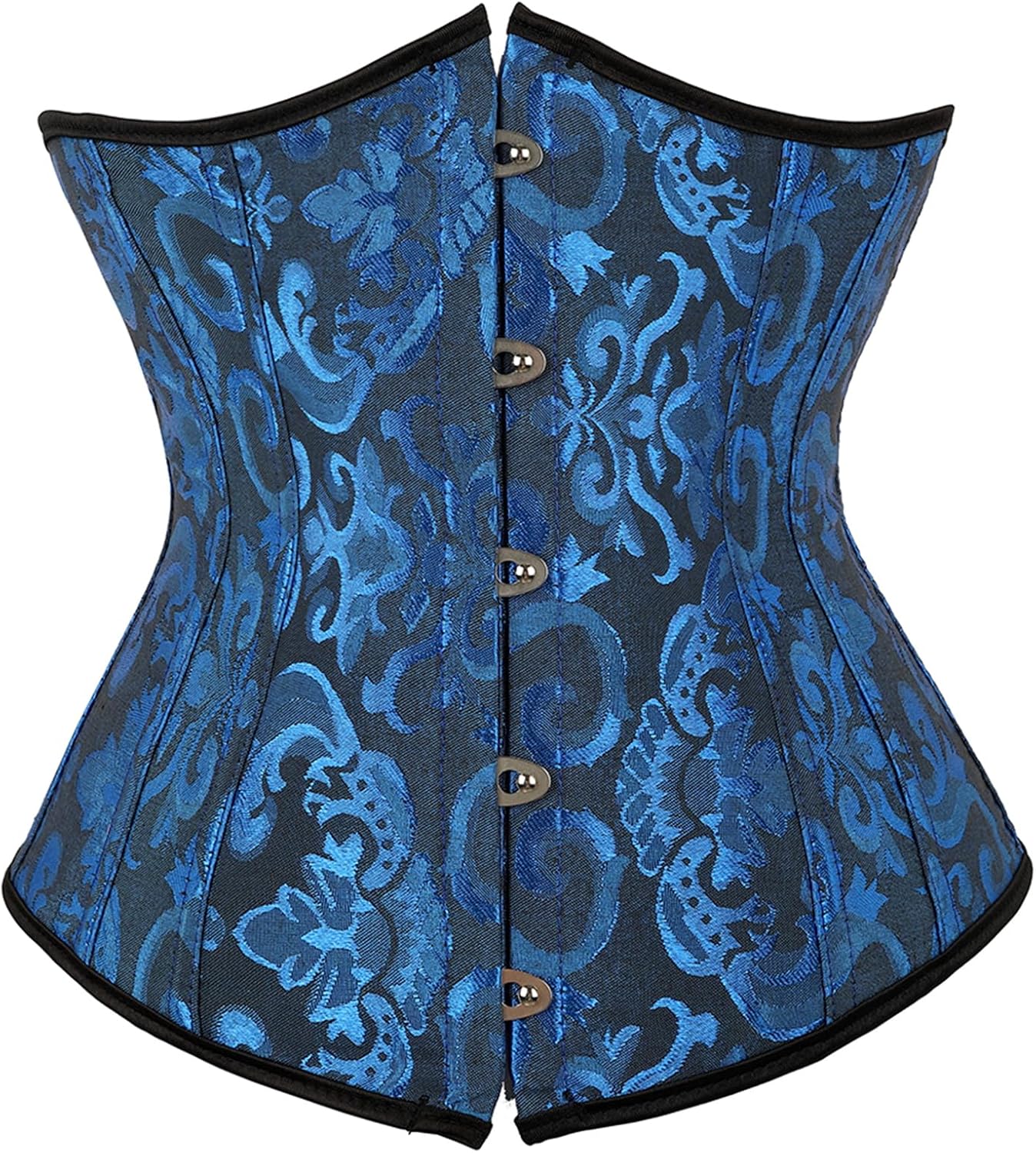 Zhitunemi Women's Lace Up Boned Jacquard Brocade Waist Training Underbust Corset