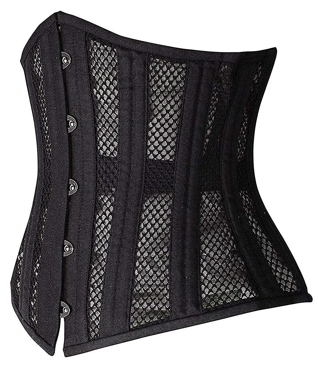 SHAPERX Women's Waist Training Corsets Underbust Heavy Duty 26 Steel Boned Hourglass Silhouette Body Shaper