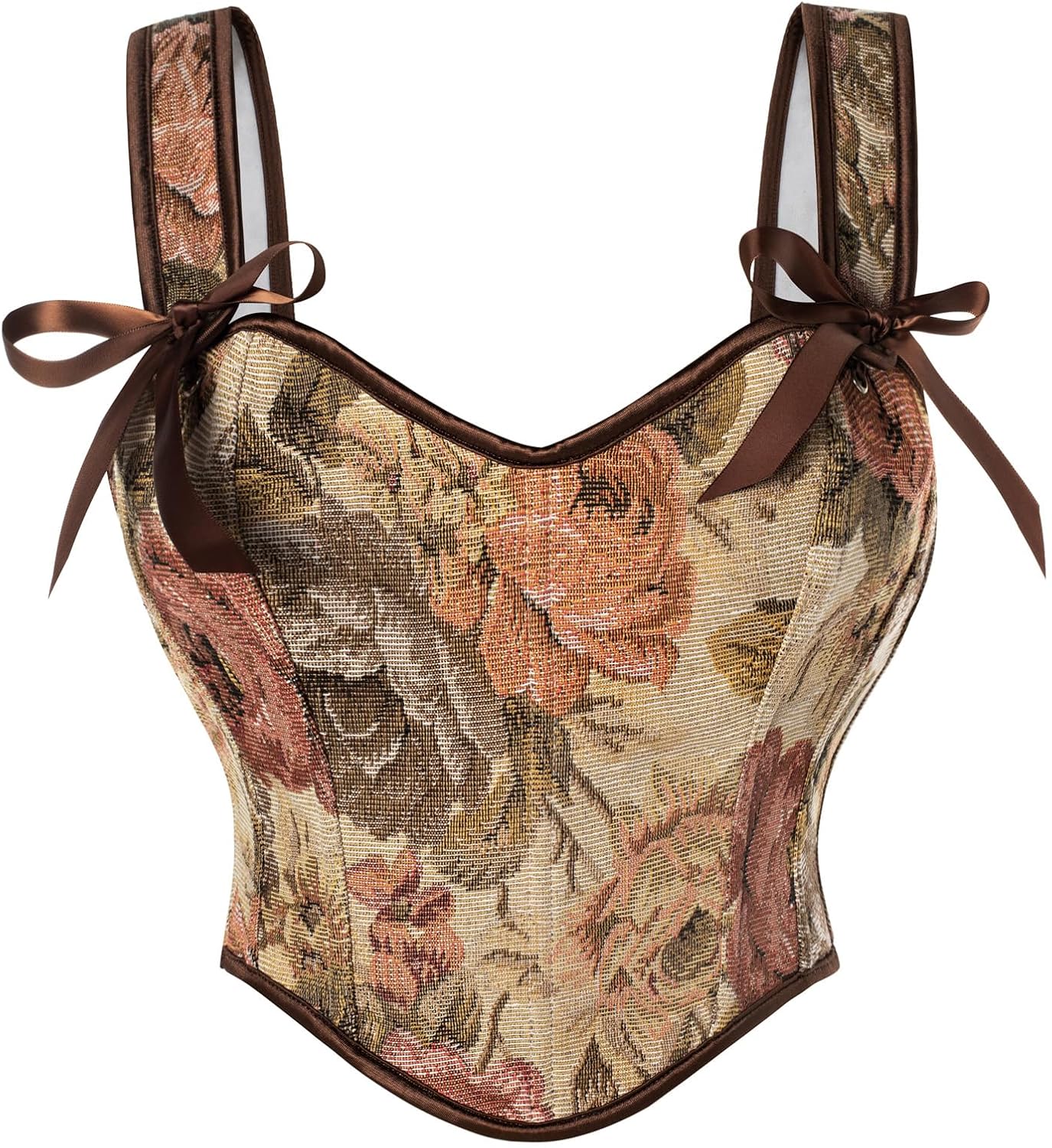 Scarlet Darkness Corset Tops for Women Sweetheart Neckline Floral Corset with Zipper Size 6-18