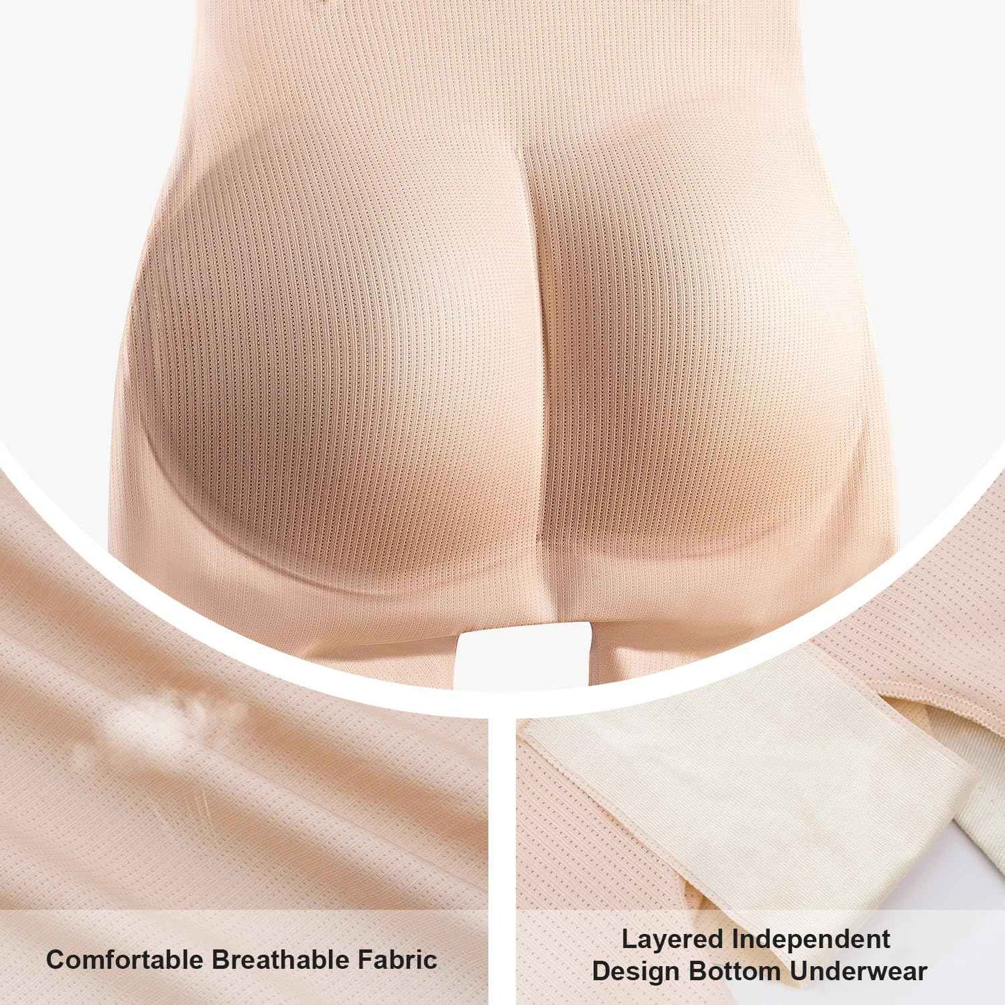 MOVWIN Padded Underwear for Women Tummy Control Shapewear Shorts Butt Lifting Panties Seamless Butt Pads for Bigger Butt