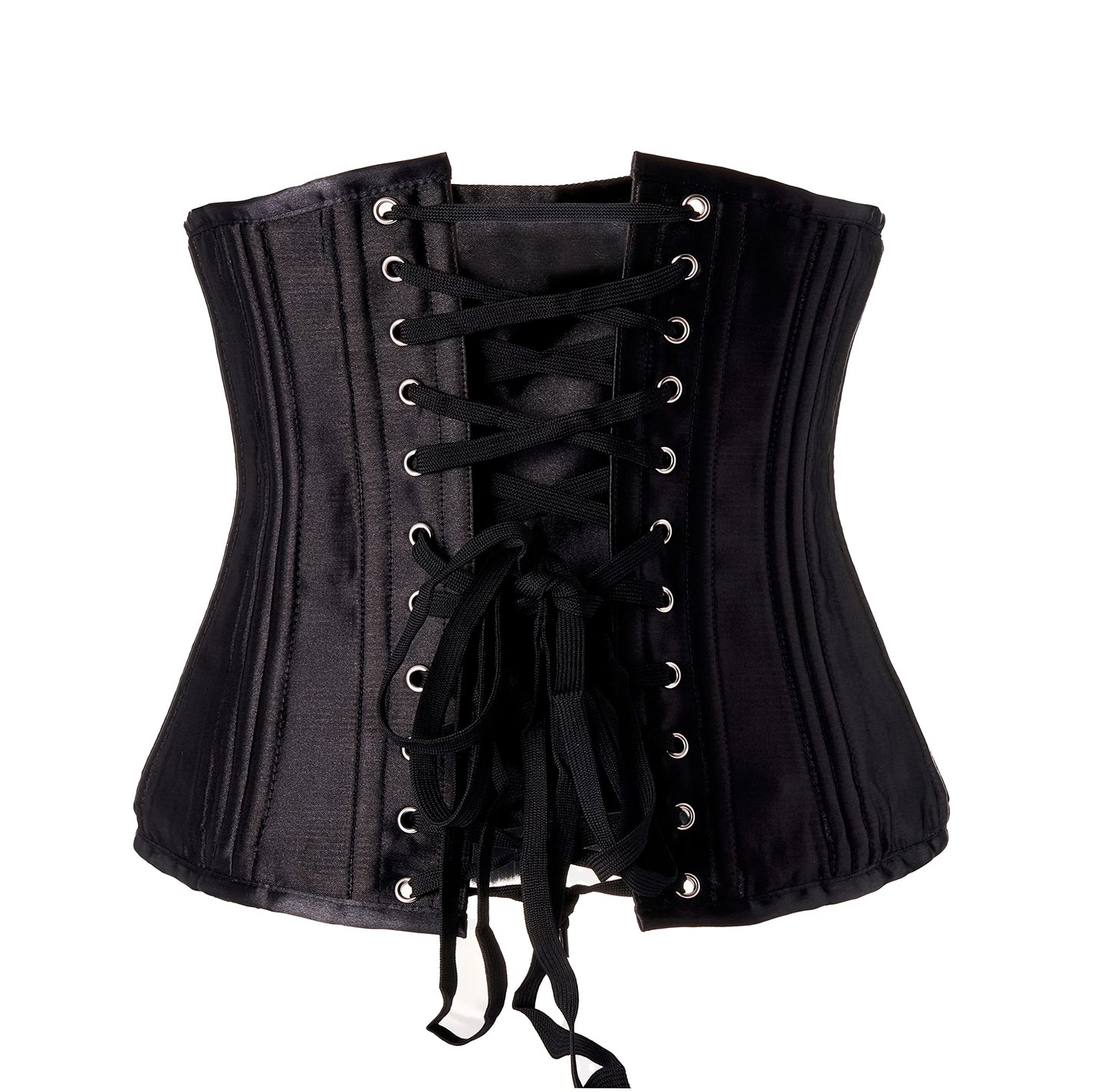 Women Heavy Spiral 26 Steel Boned Underbust Corset Satin Heavy Duty Waist Training Shaper Cincher