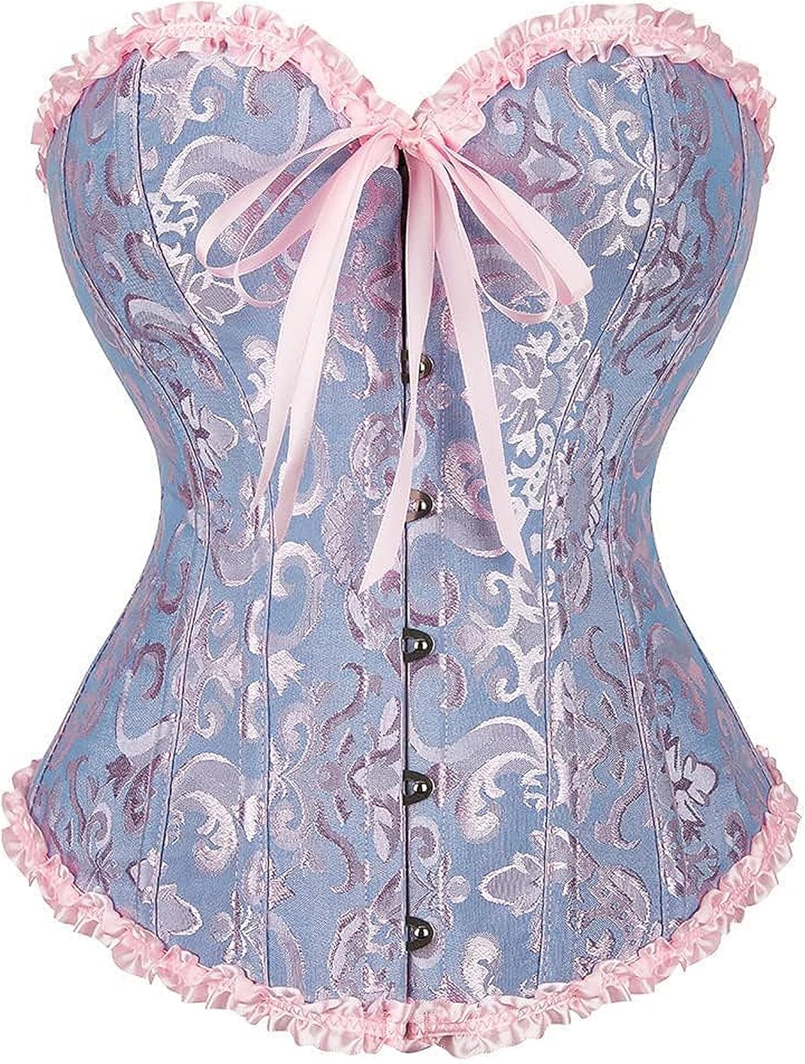 SZIVYSHI Corset Tops for Women, Bustier Shapewear Lingerie, Lace Waist Push Up Bodysuit