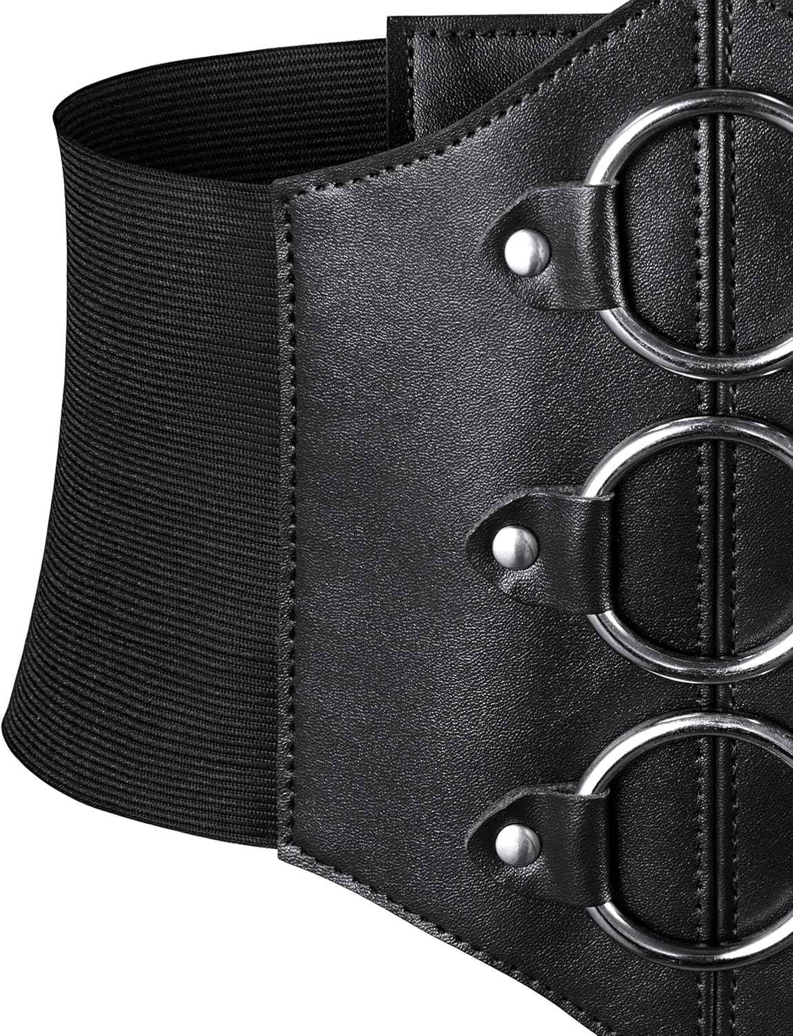 Women's Medieval Renaissance Lace-Up Tied Belt Elastic Steampunk Corset Belts Halloween Cospaly Costume Accessories