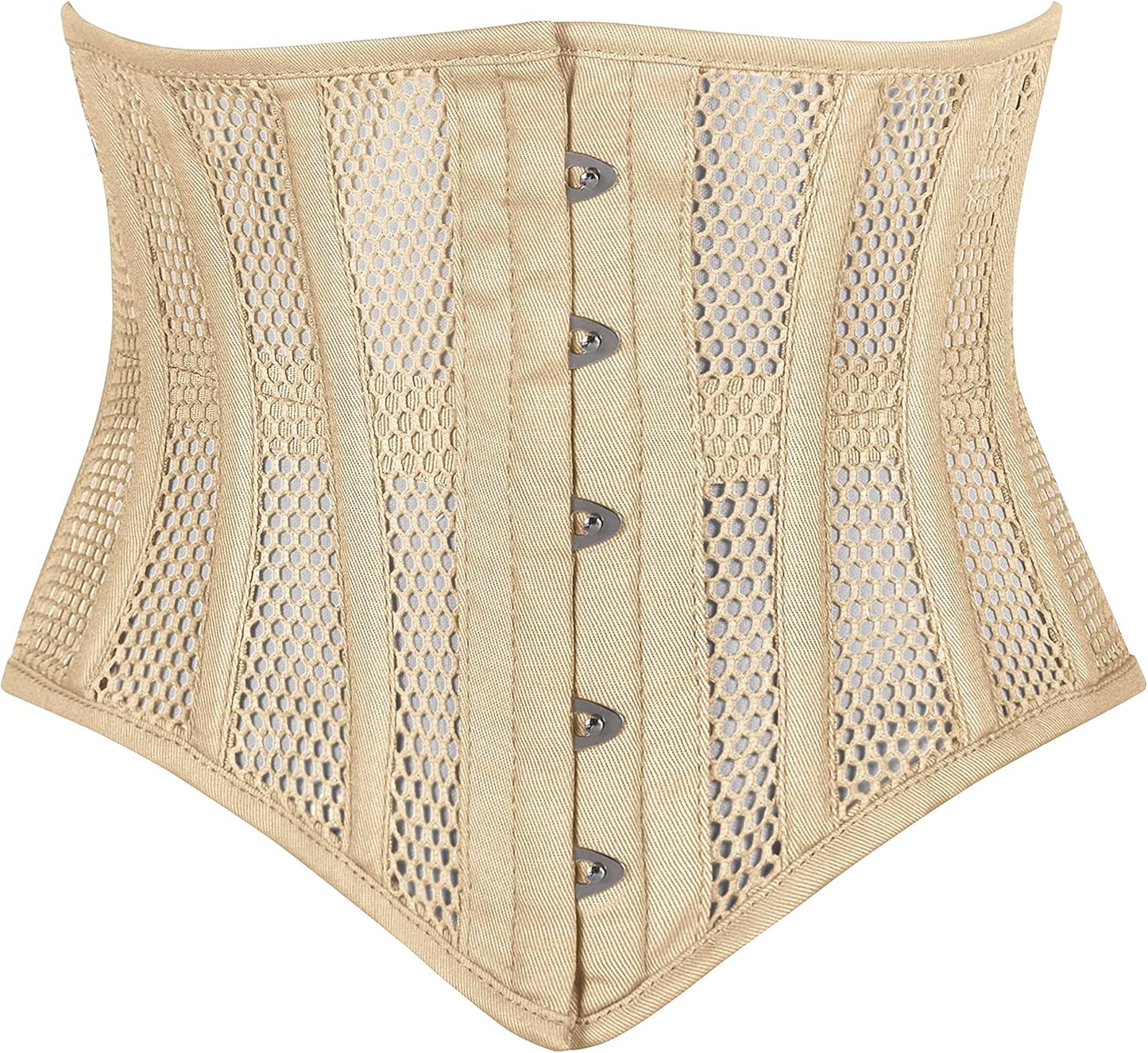 Heavy Duty Underbust Steel Boned Waist Trainer Cincnher Womens Waspie Mesh Corset