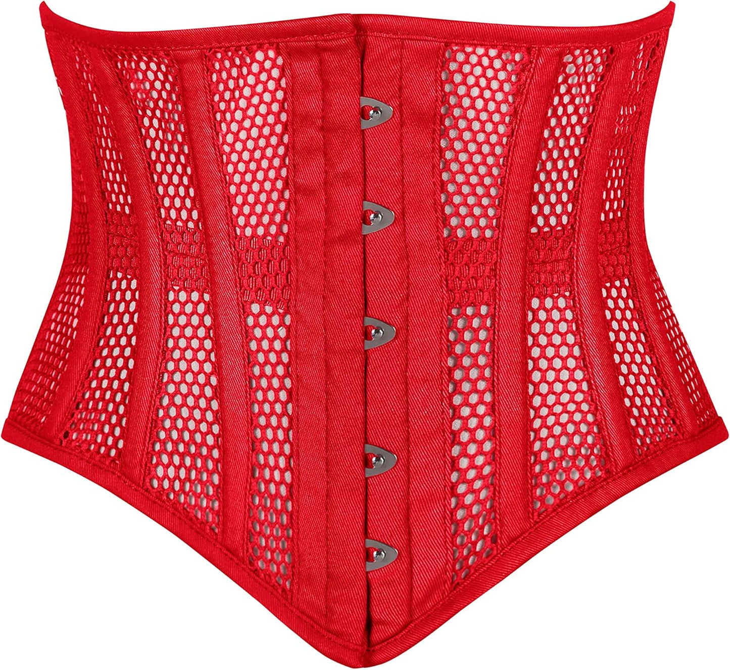 Heavy Duty Underbust Steel Boned Waist Trainer Cincnher Womens Waspie Mesh Corset