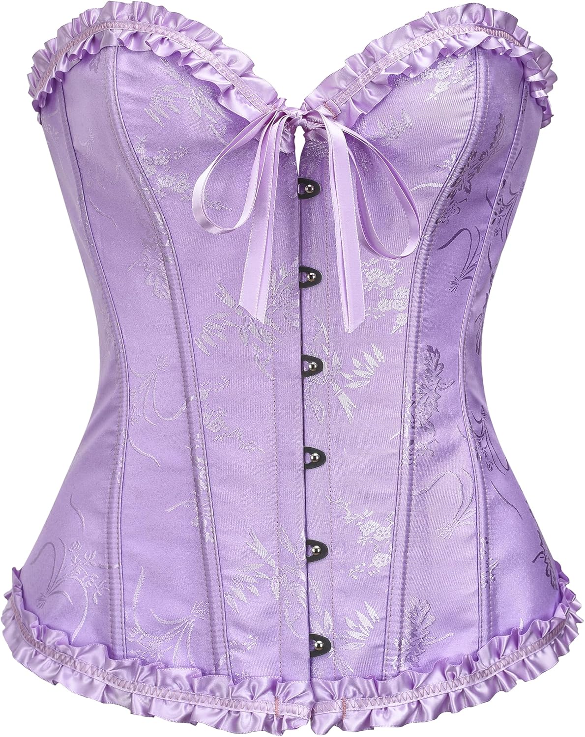 SZIVYSHI Corset Tops for Women, Bustier Shapewear Lingerie, Lace Waist Push Up Bodysuit