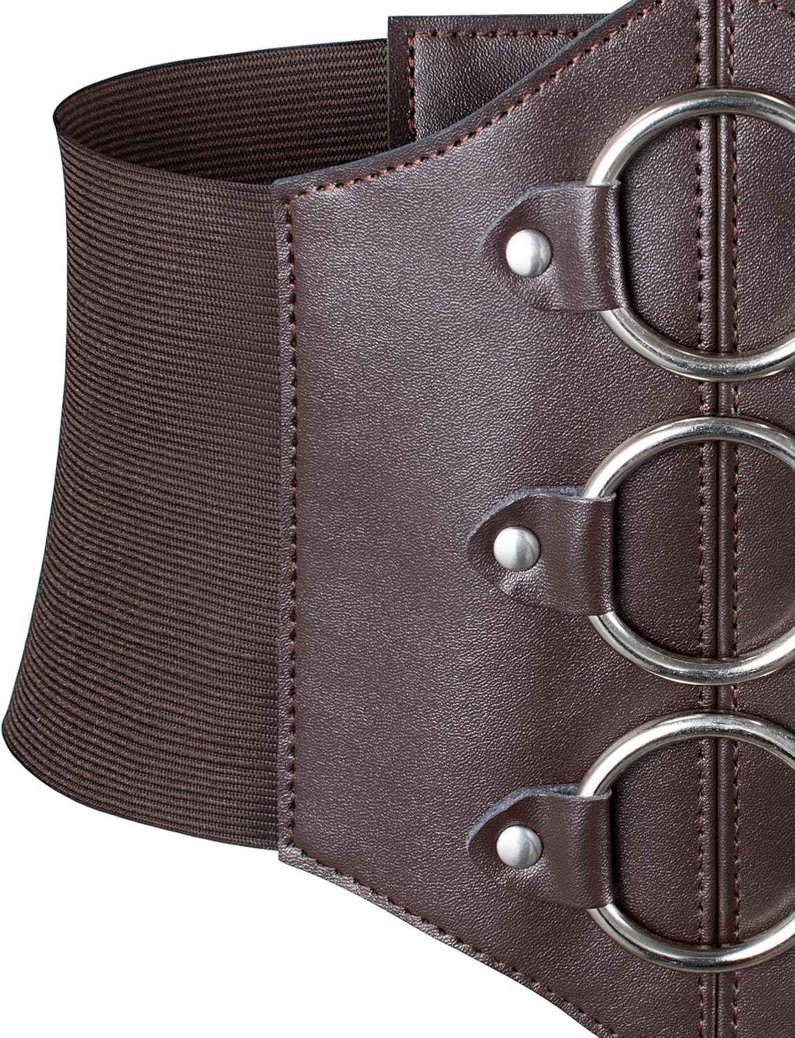 Women's Medieval Renaissance Lace-Up Tied Belt Elastic Steampunk Corset Belts Halloween Cospaly Costume Accessories