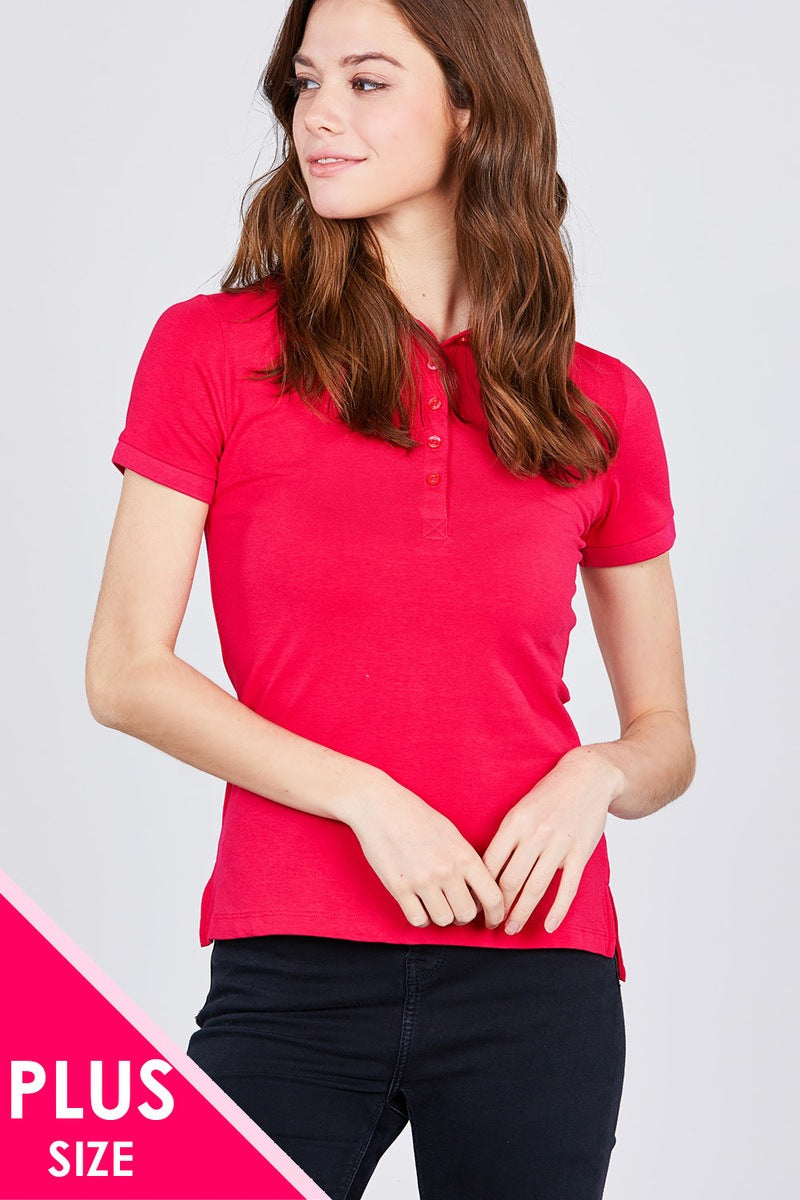 Plus Size Classic Jersey Spandex Polo Top β Stylish & Comfortable β menβs fashion, stylish and versatile