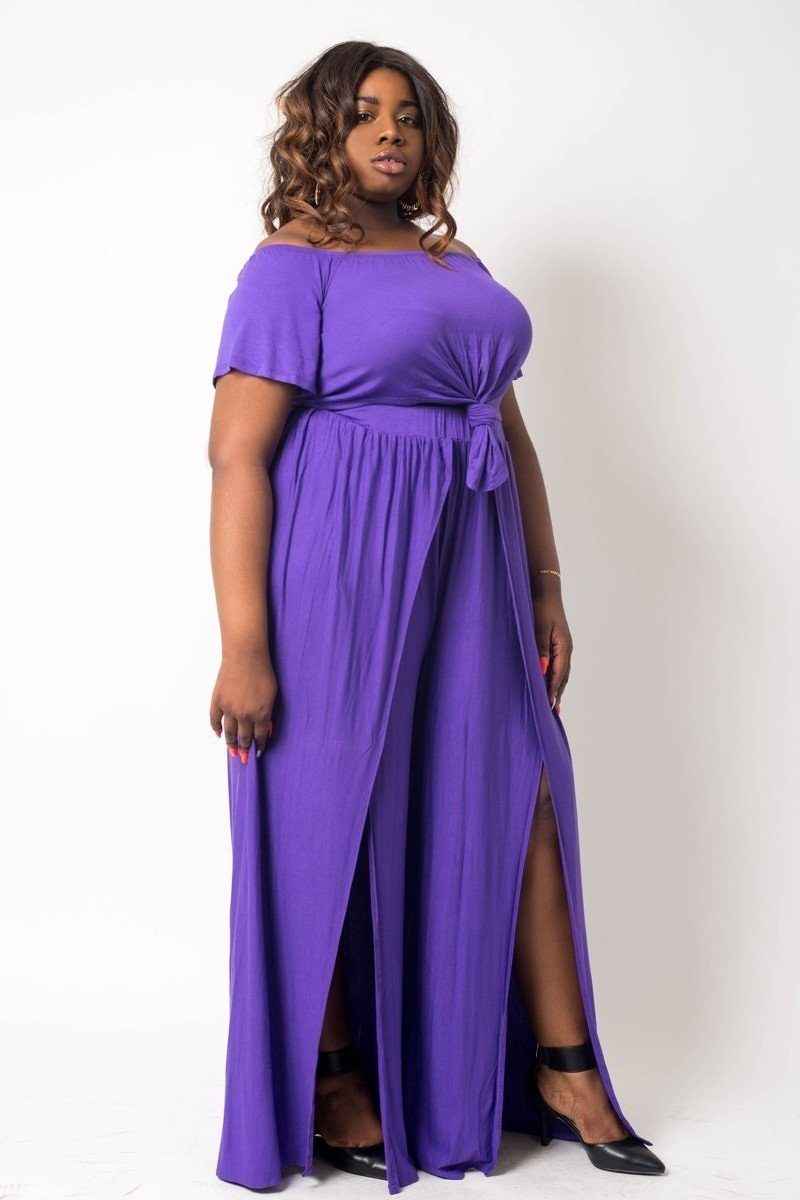 Plus Size Crop Top Pant Set β Stylish & Comfortable β menβs fashion, stylish and versatile