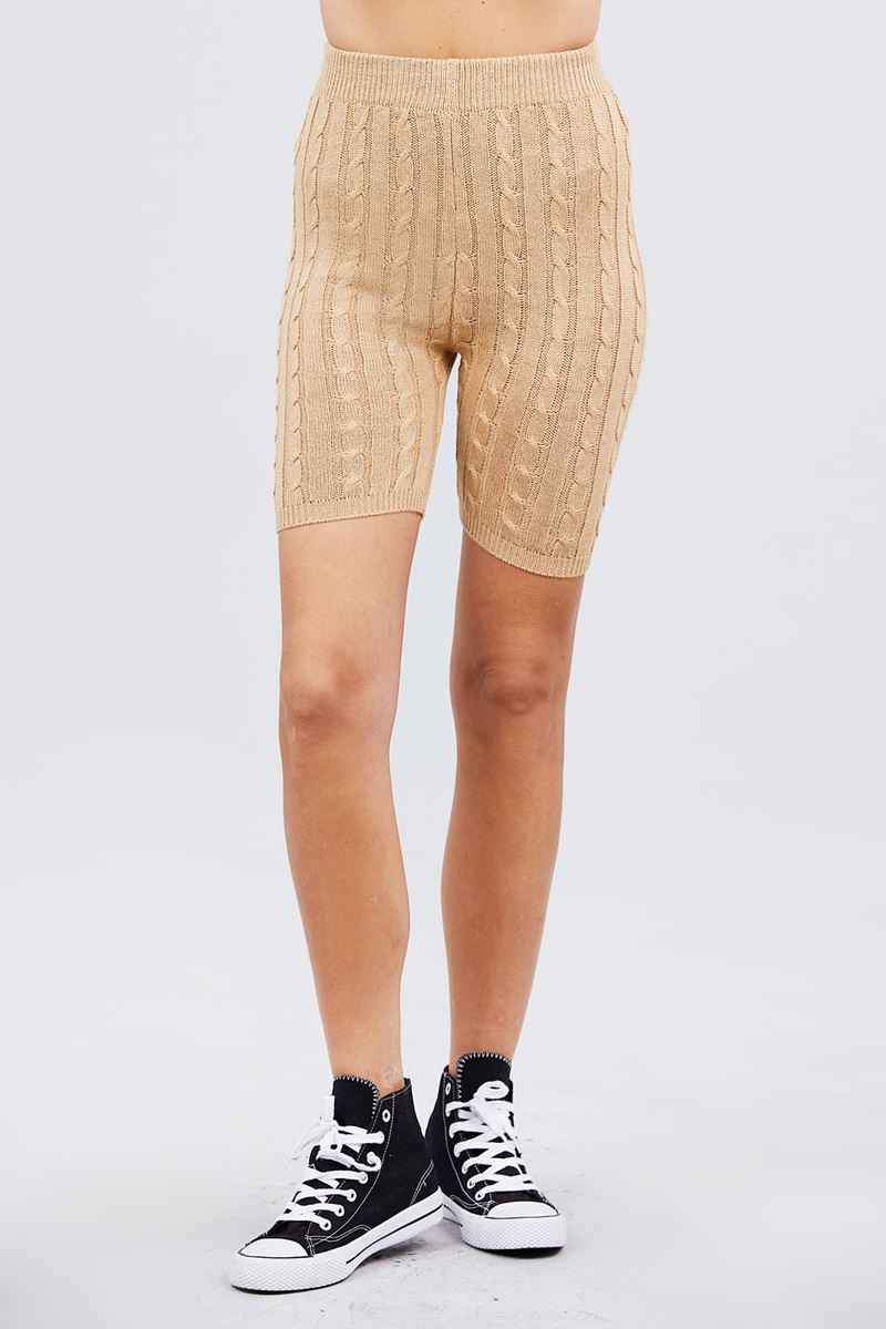 Sale - Twisted Effect Bermuda Length Sweater Shorts – On Sale Now