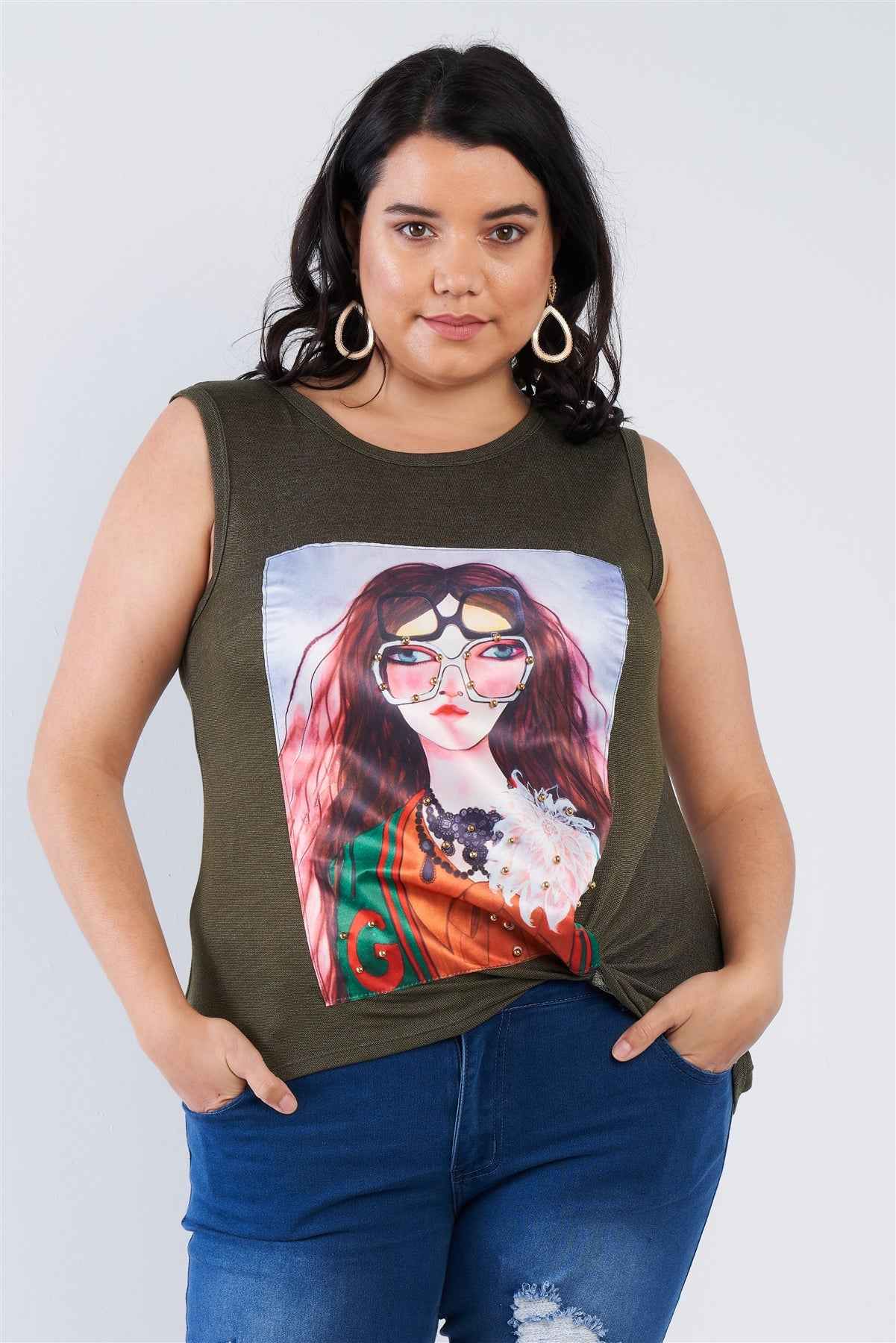 Plus Size Shady Girl Graphic Top β Stylish & Comfortable β menβs fashion, stylish and versatile