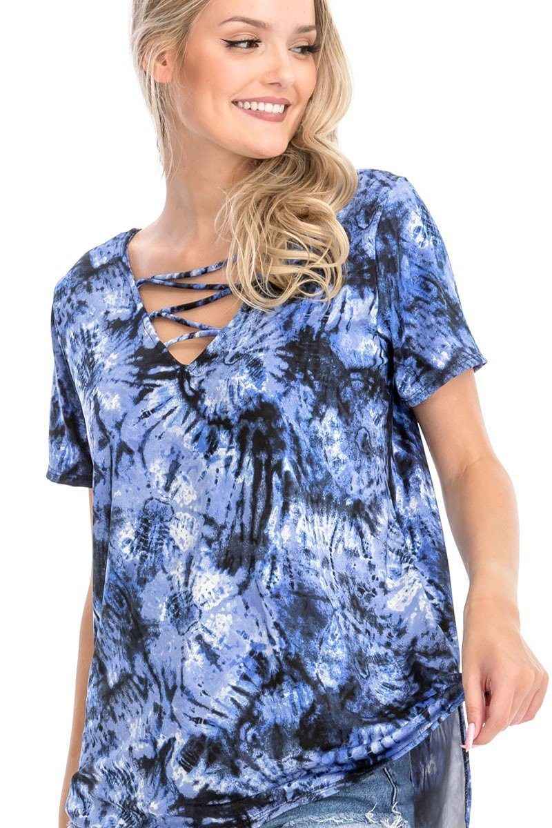 Sale - Tie Dye Print Short Sleeve Top – On Sale Now