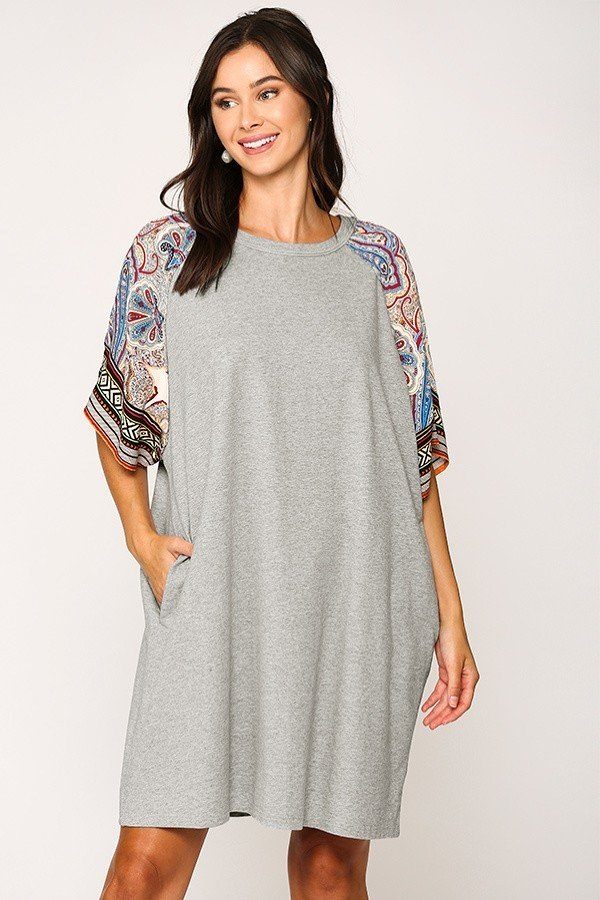 Sale - Solid Side Pocket Shift Dress – On Sale Now