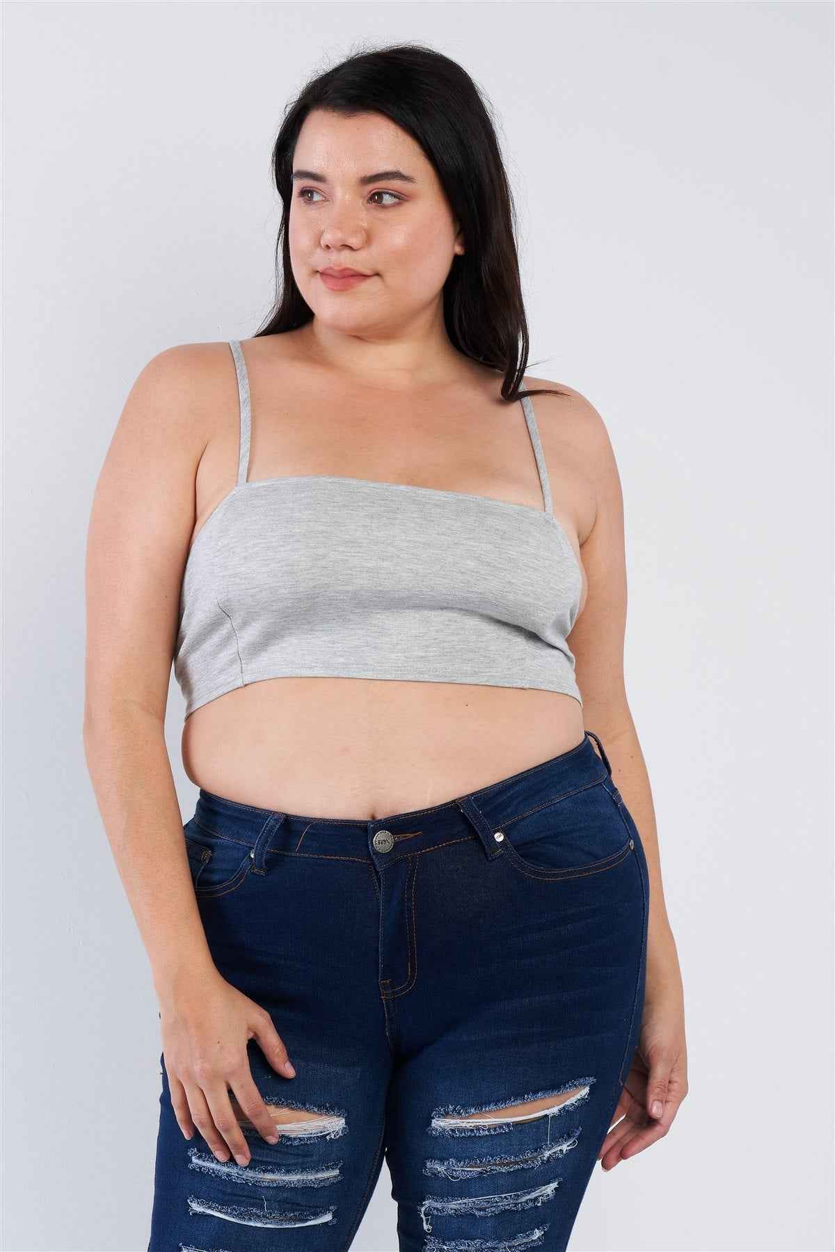 Plus Size Open Stripe Back Cami Strap Athletic Lounge Bra โ Stylish & Comfortable โ menโs fashion, stylish and versatile