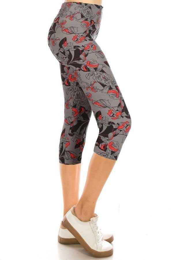 Print Capri Leggings – multicolor, fashion, women style