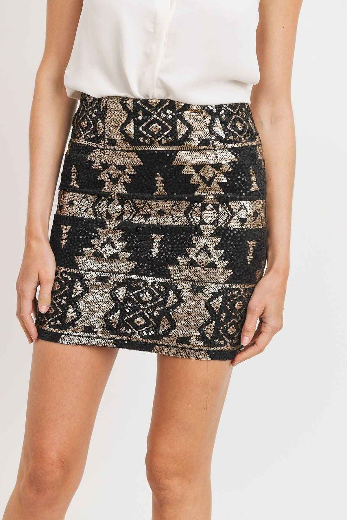 Sale - Sequence Pattern Mini Skirt – On Sale Now