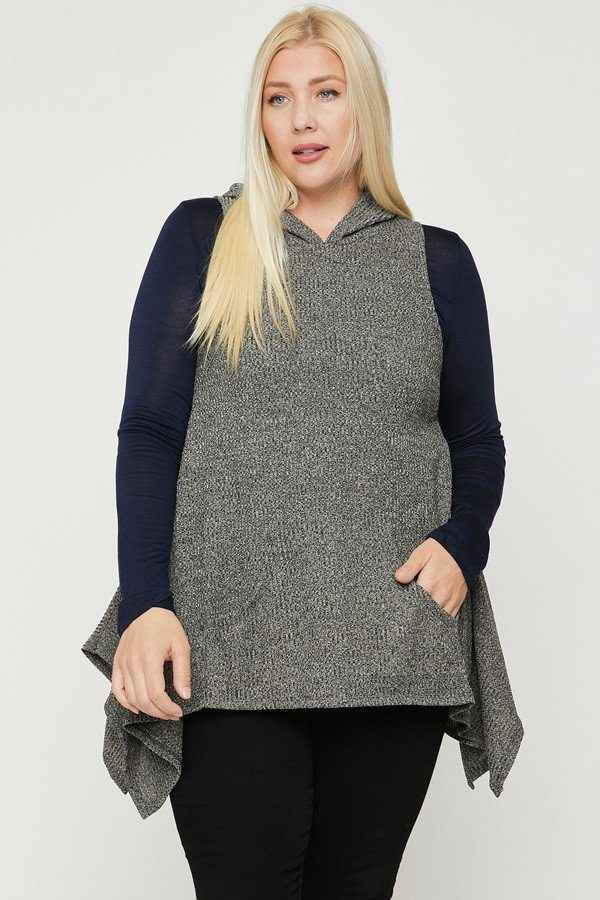 Plus Size Two Tone Knit, Sleeveless Top β Stylish & Comfortable β menβs fashion, stylish and versatile