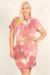Plus Size Tie-dye Print Relaxed Fit Dress β Stylish & Comfortable β menβs fashion, stylish and versatile