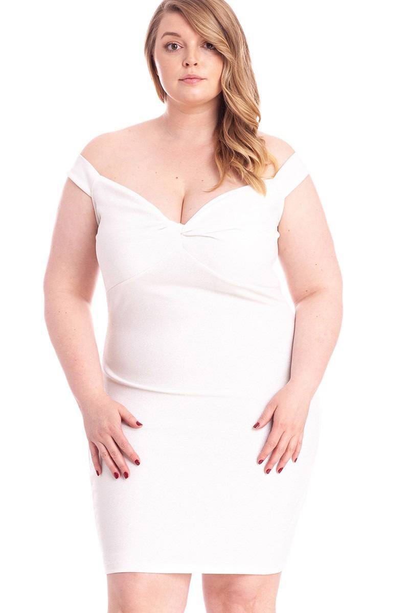Plus Size Glittered Off Shoulder Mini Dress β Stylish & Comfortable β menβs fashion, stylish and versatile