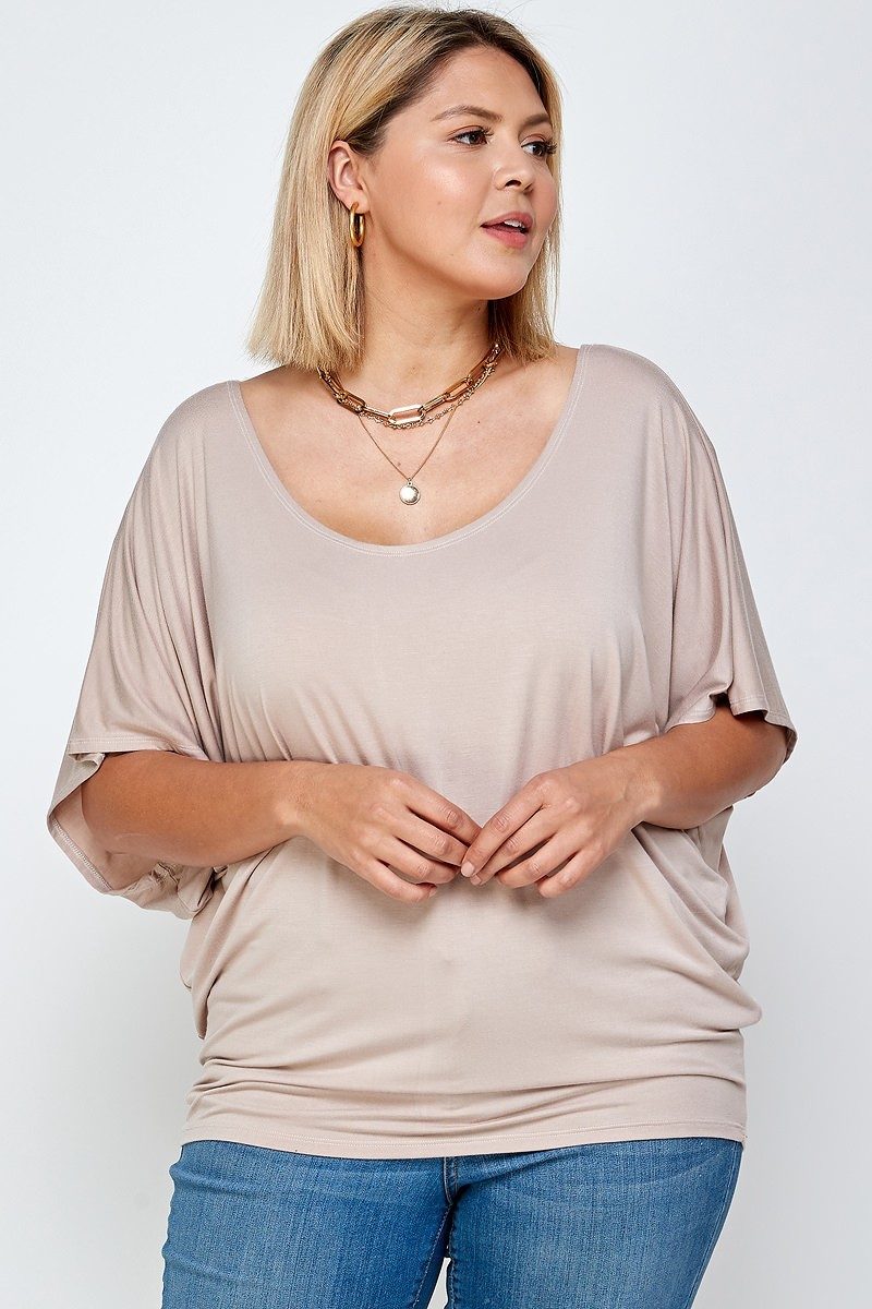 Plus Size Solid Knit Top, With A Flowy Silhouette β Stylish & Comfortable β menβs fashion, stylish and versatile