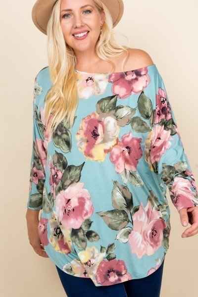 Plus Size Floral Printed Venezia One Shoulder Fashion Top β Stylish & Comfortable β menβs fashion, stylish and versatile