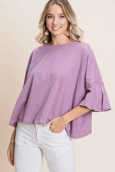 Sale - Solid Cotton Casual Top – On Sale Now