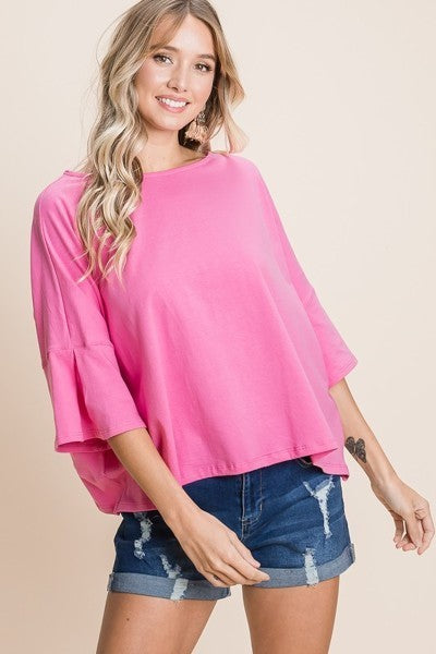 Sale - Solid Cotton Casual Top – On Sale Now