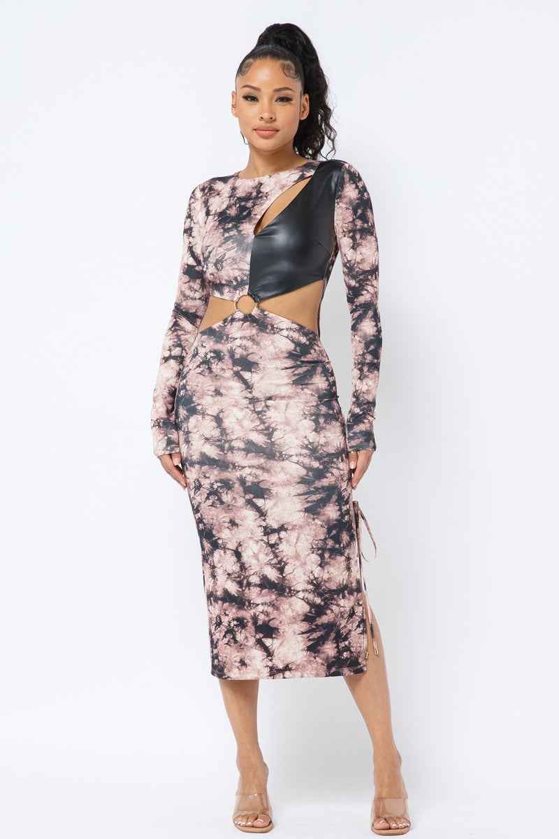 Sale - Tie Dye Long Sleeve Midi Dress – On Sale Now